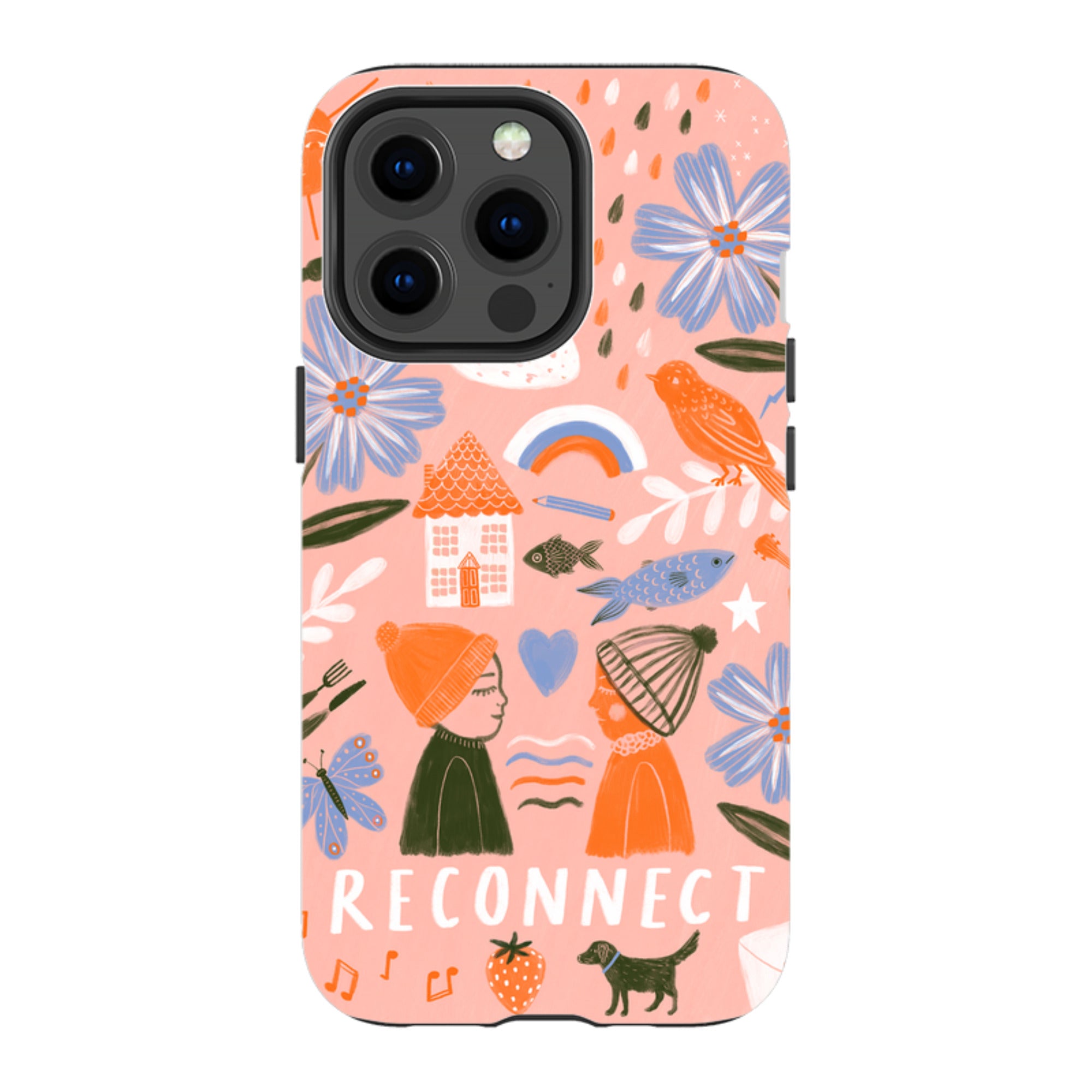 iPhone Tough Case - Reconnect Orange By Lee Foster Wilson