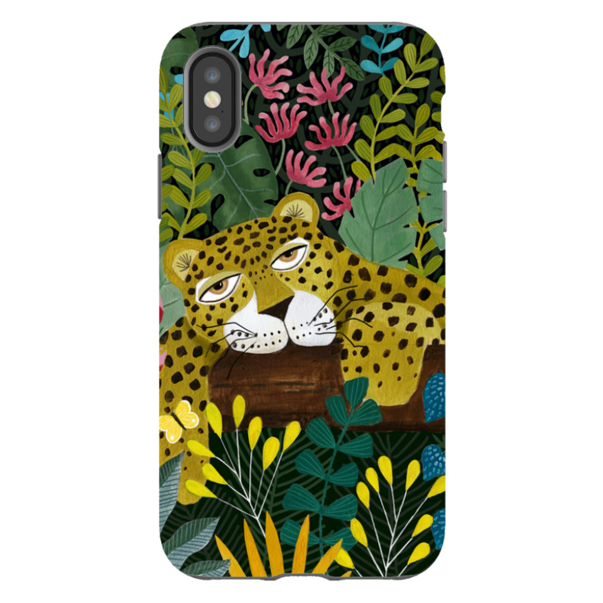 iPhone Tough Case - Sleepy Leopard By Bex Parkin