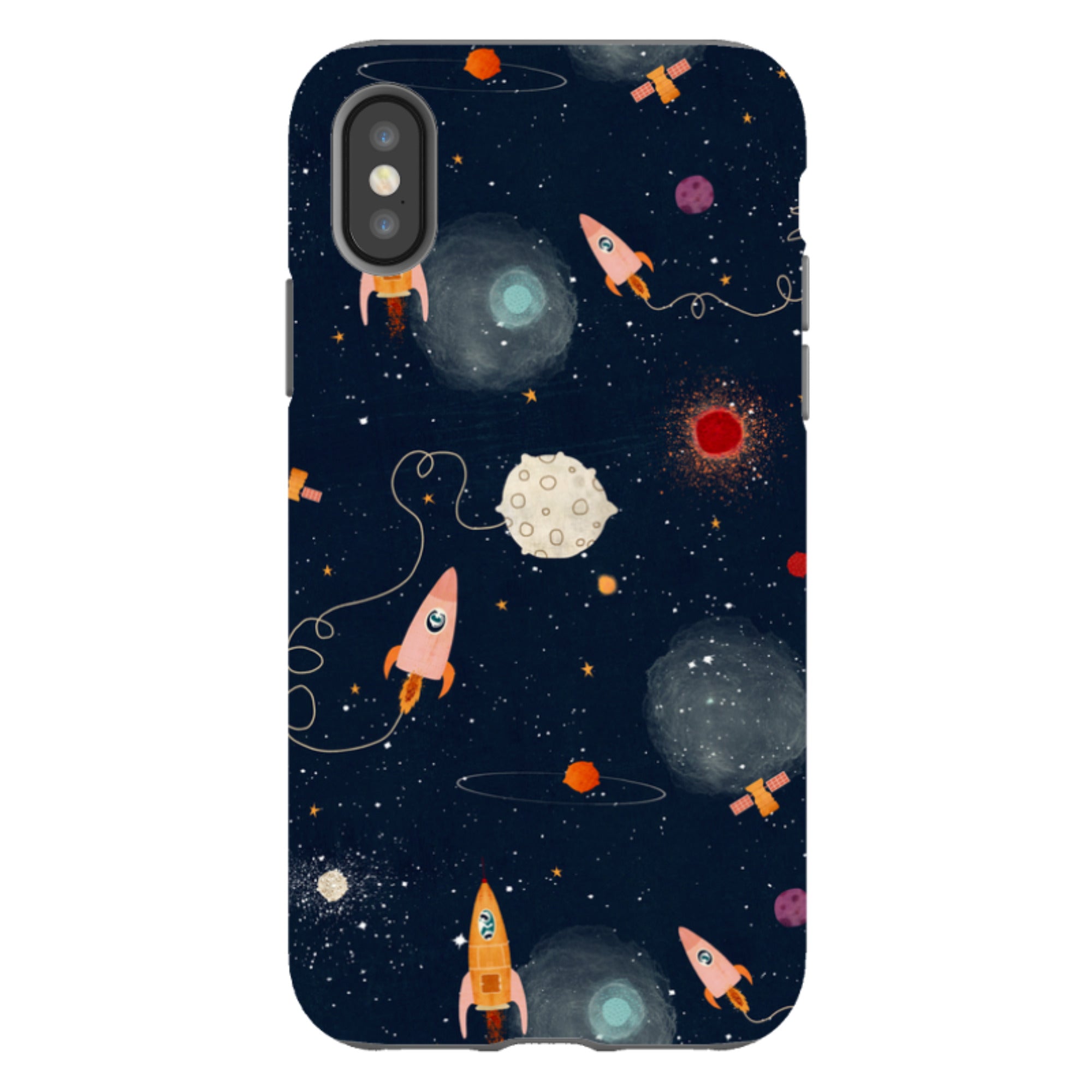 iPhone Tough Case - Rockets Midnight By Katherine Quinn