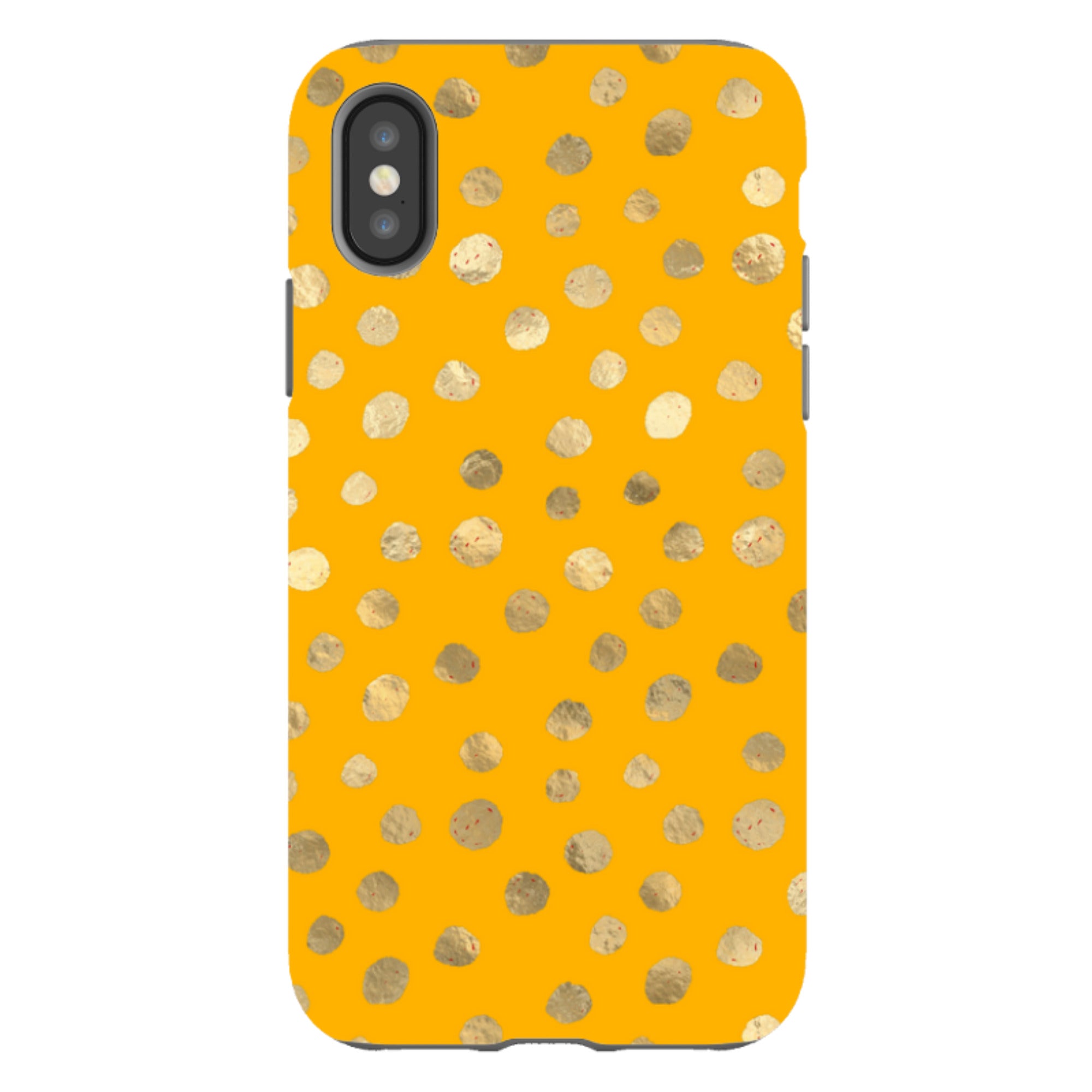 iPhone Tough Case - Honey and Gold Dots