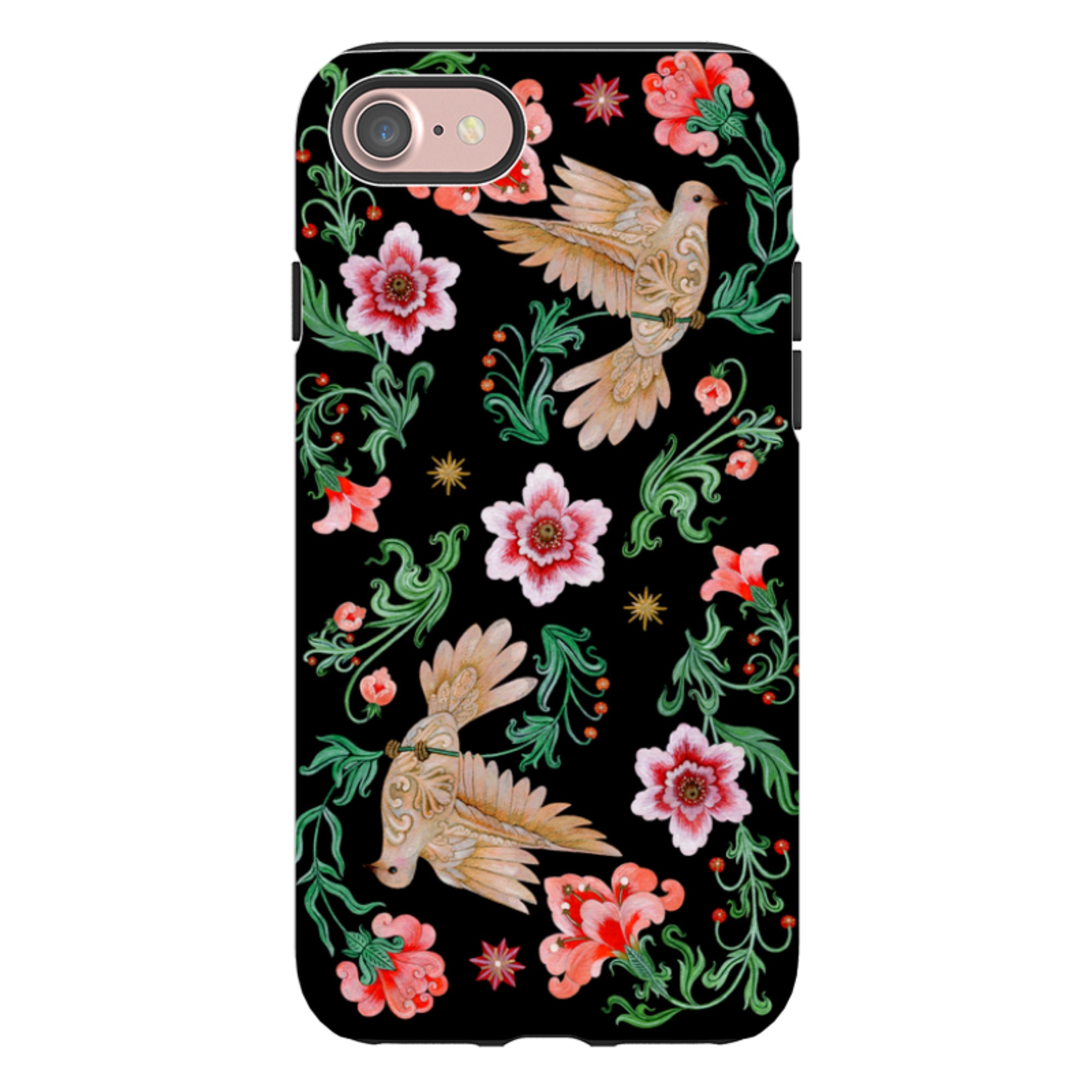 iPhone Tough  Case - Two Turtle Doves By Maria Matos