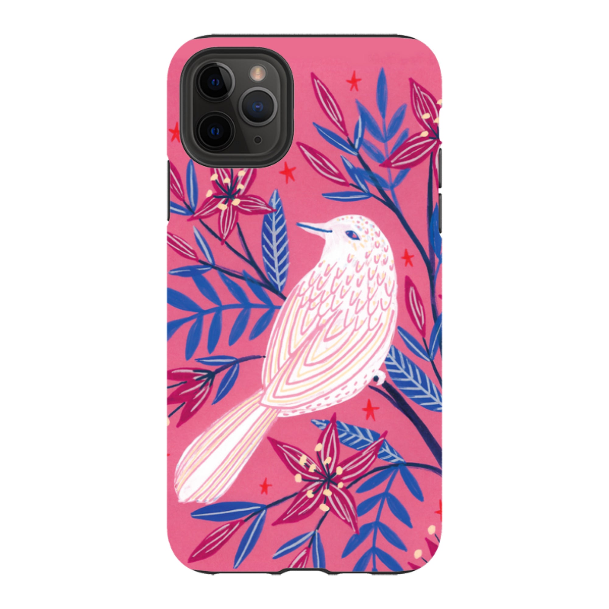 iPhone Tough Case - Pink Bird By Lee Foster Wilson