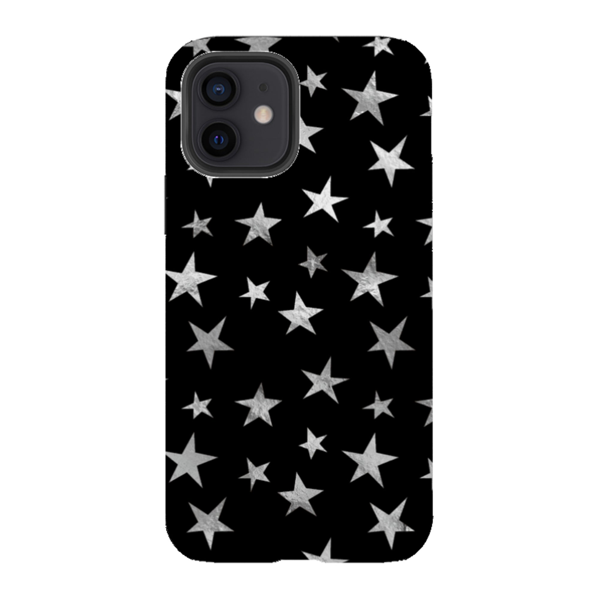 iPhone Tough Case - Black and Silver Stars