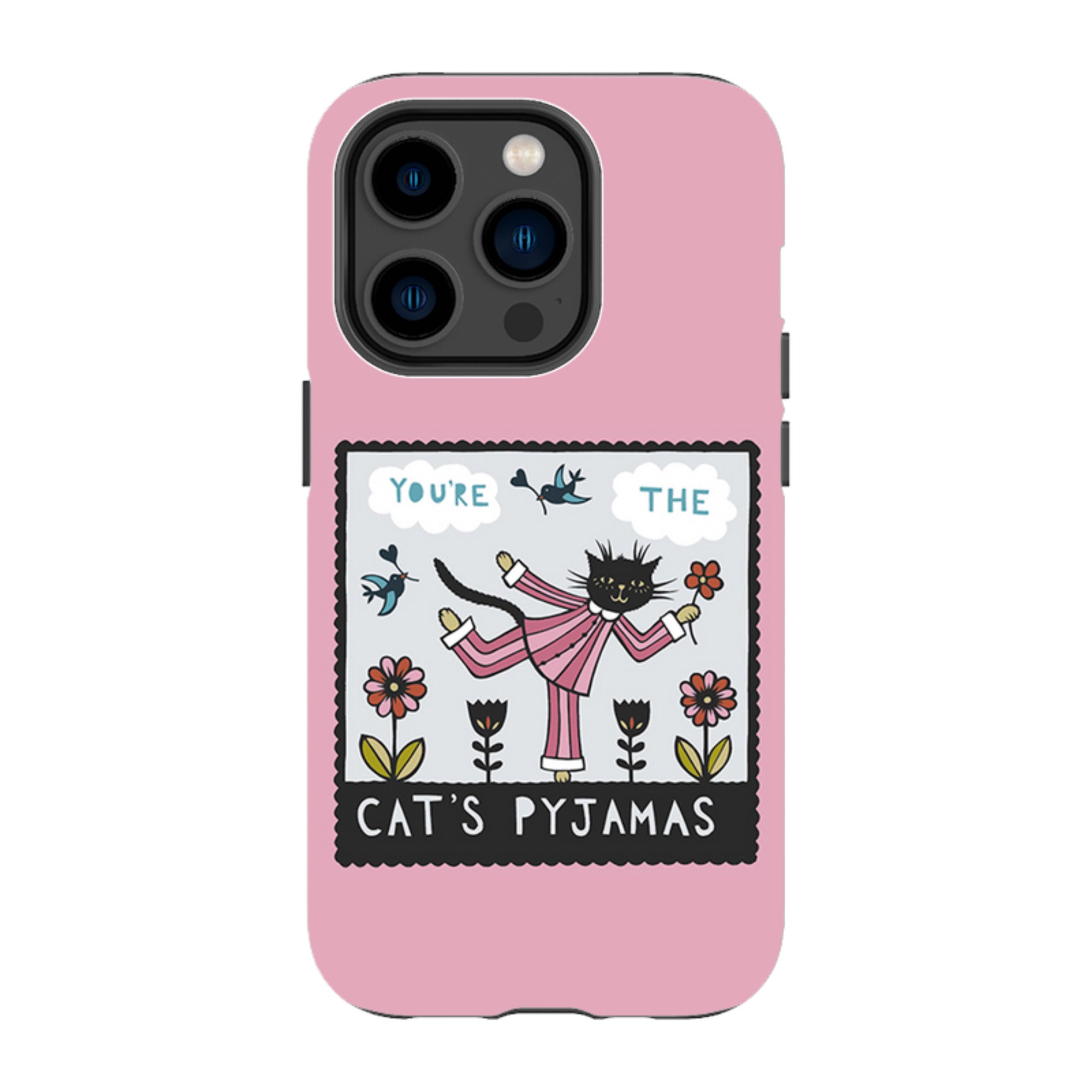 iPhone Tough Case - Cats Pyjamas Pink By Suzy Taylor