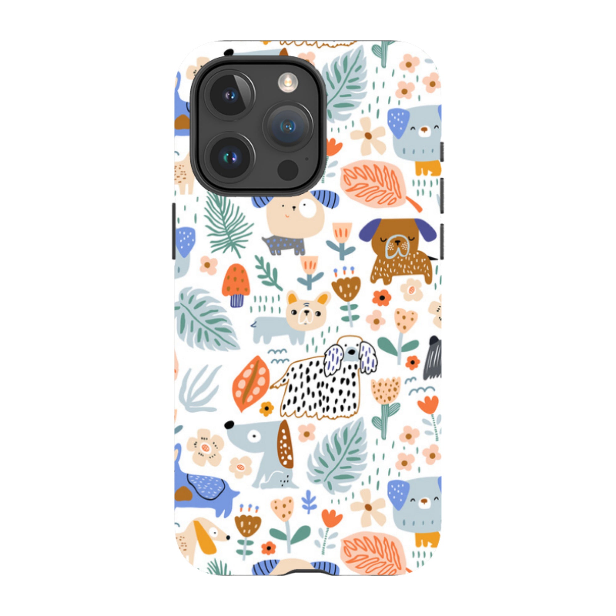 iPhone MagSafe Tough Case -  Dog Floral Pattern