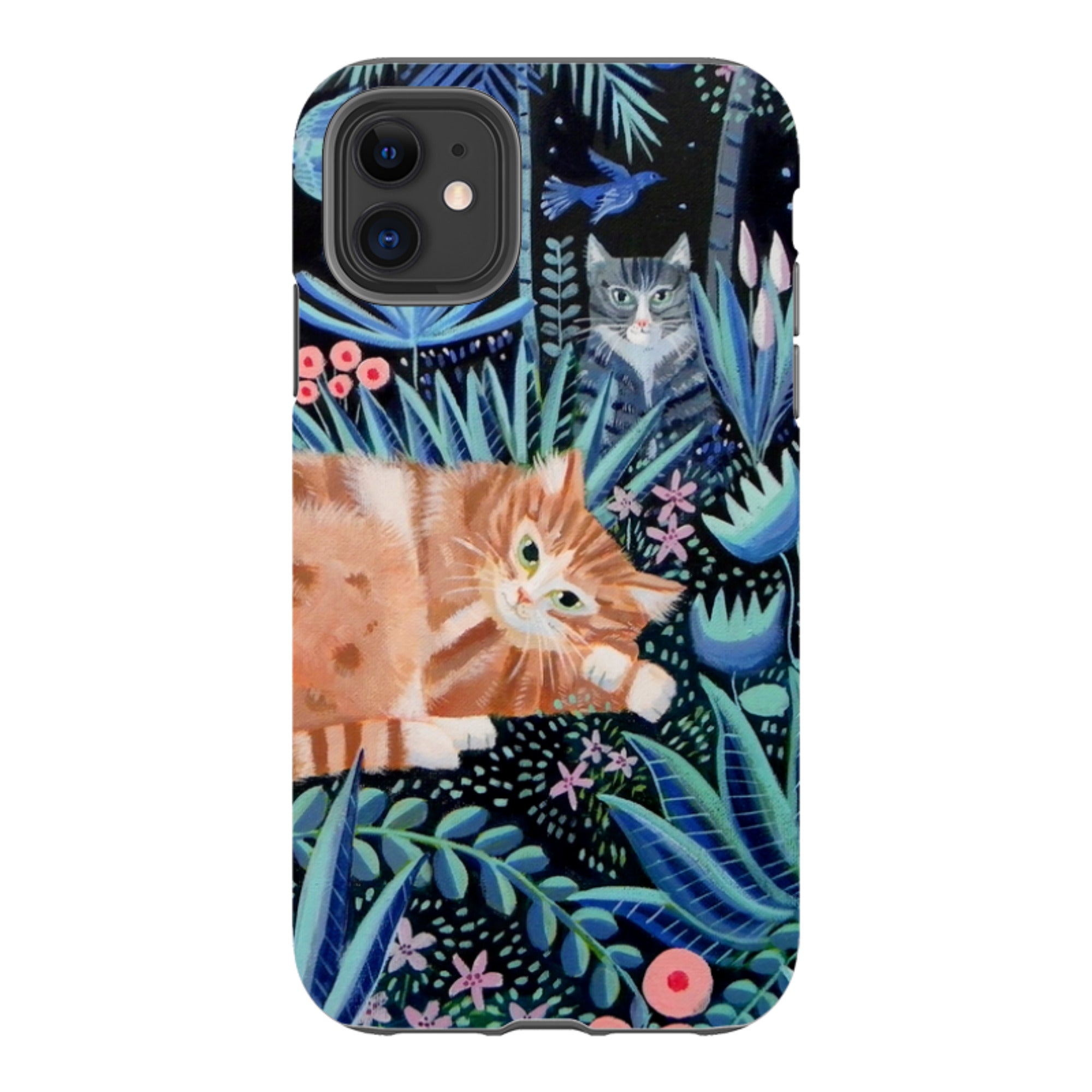 iPhone Tough Case - Night Cats By Mary Stubberfield