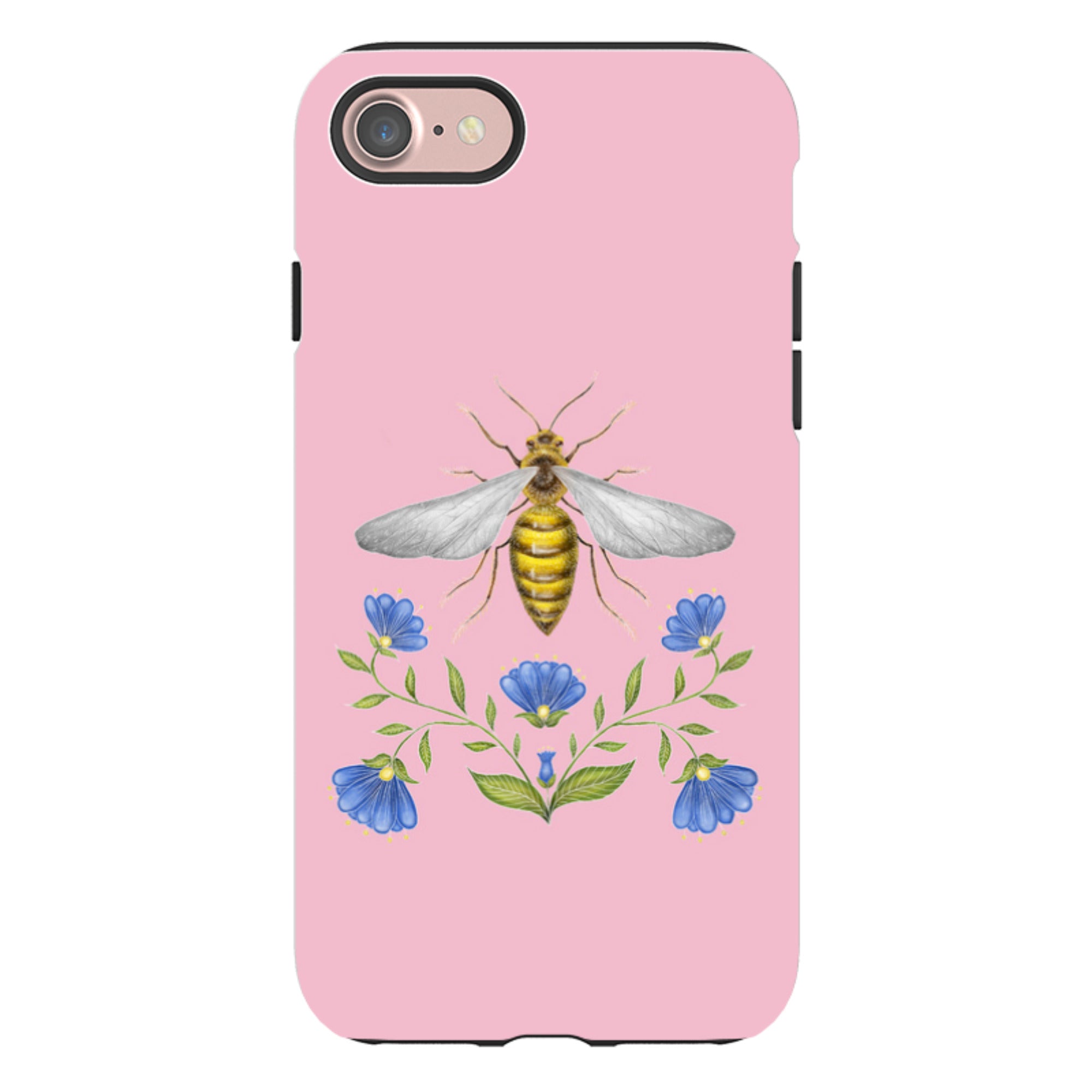 iPhone Tough Case - Wings Of Freedom Pink By Catherine Rowe