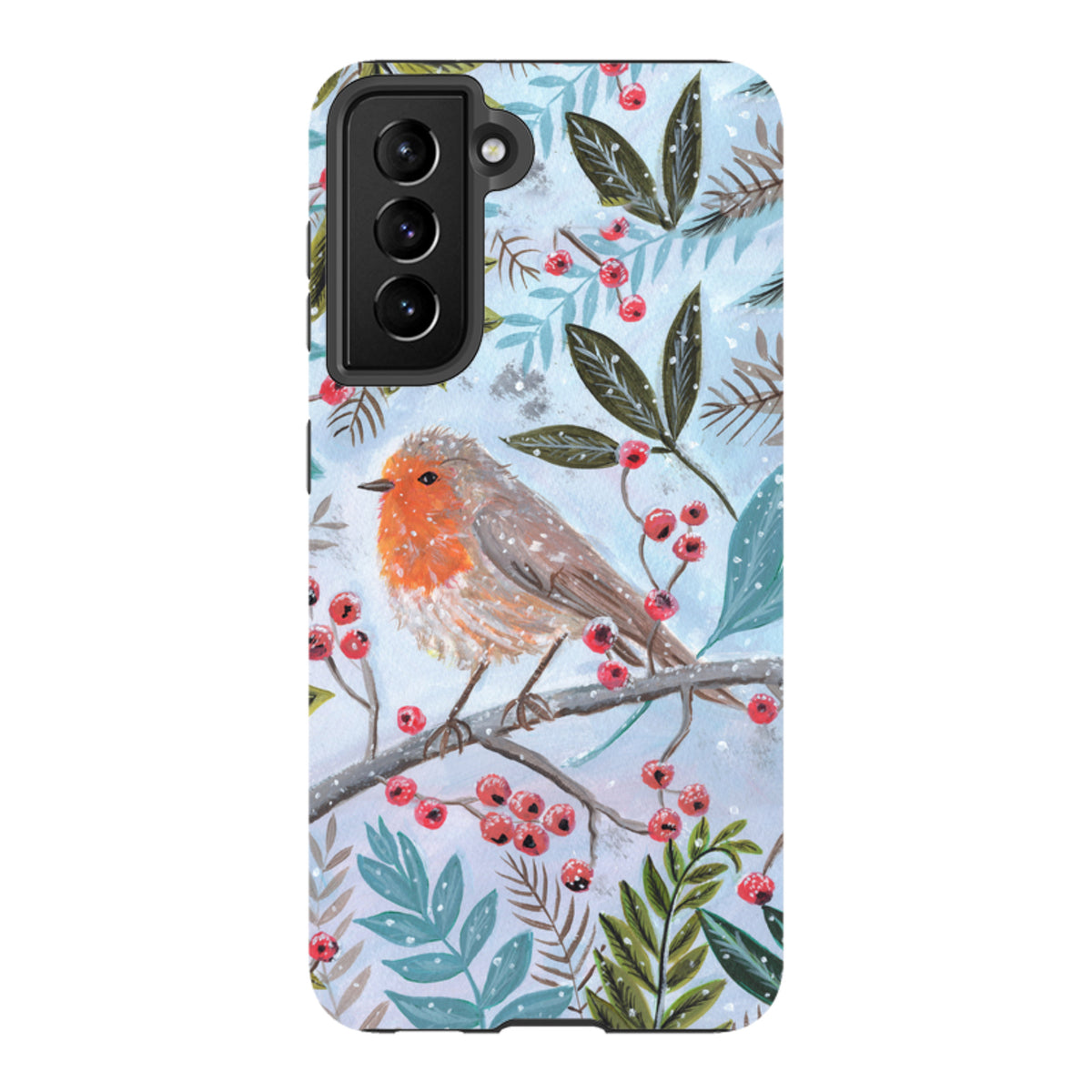Samsung Tough Case - Robin With Berries By Mary Stubberfield