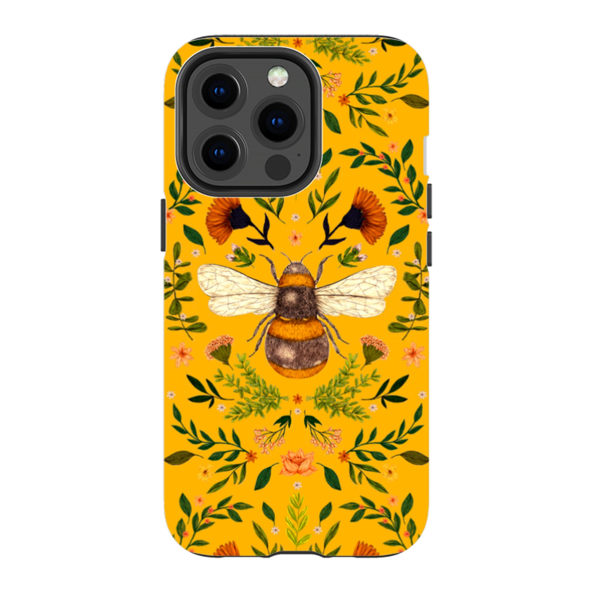 iPhone Tough Case - Botanical Bee Honey By Jade Mosinski