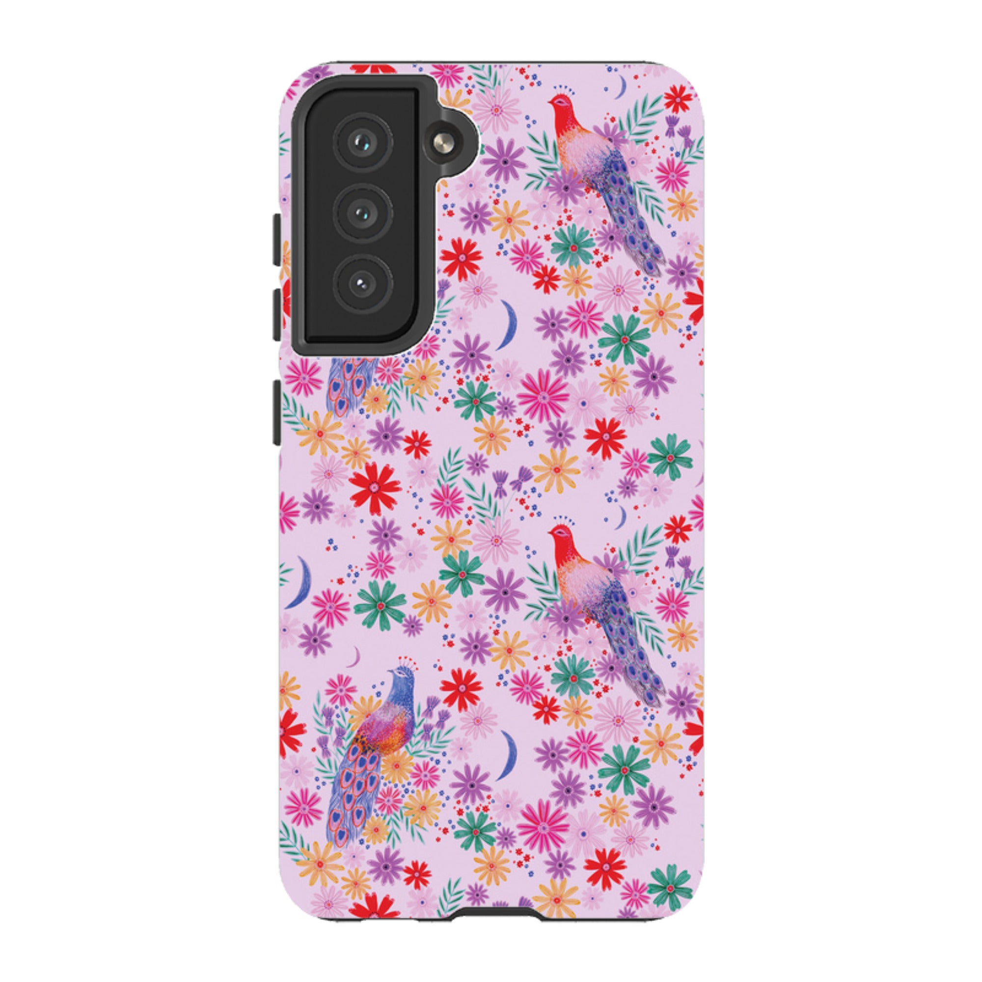 Samsung Tough Case - Peacock Pattern Lilac By Lee Foster Wilson