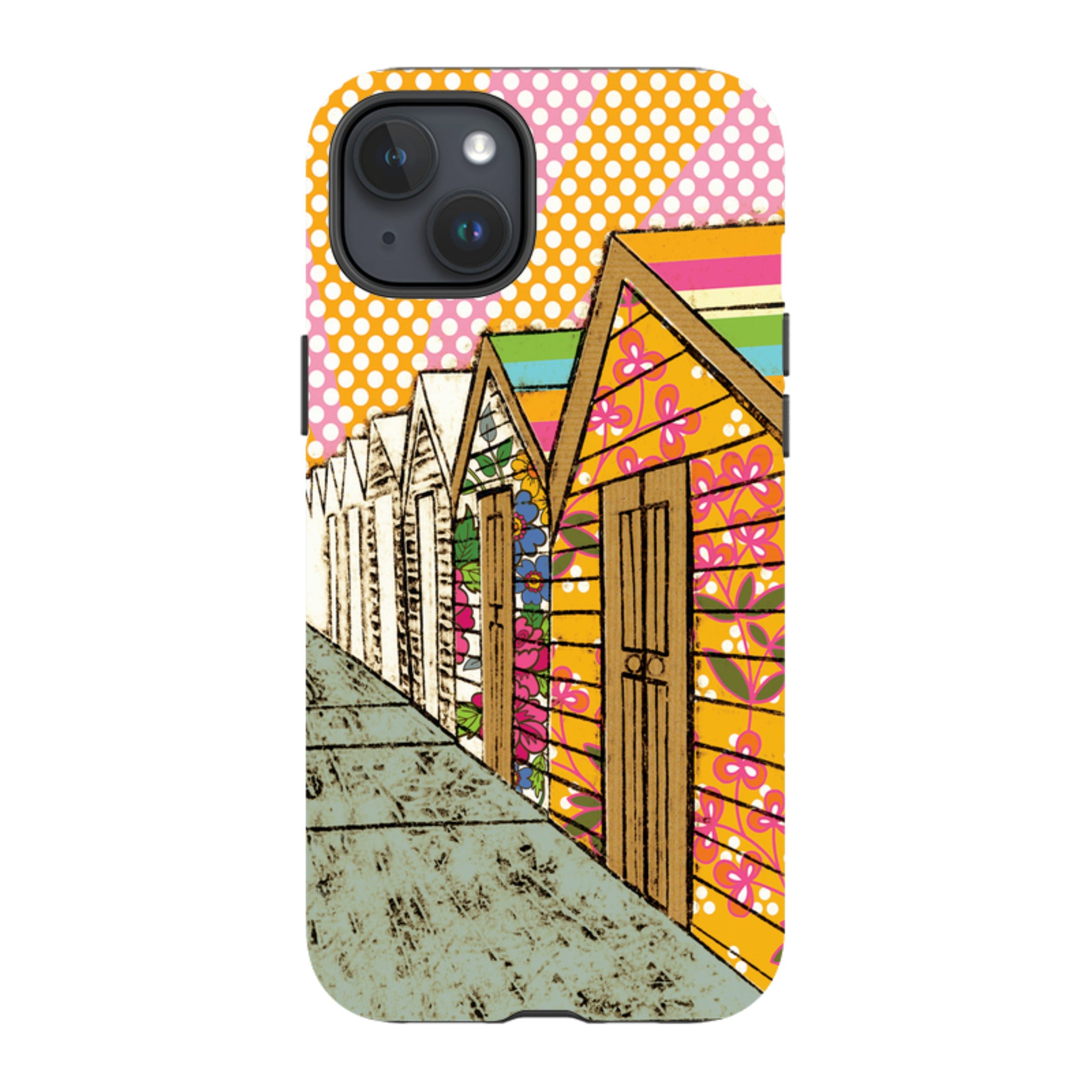 iPhone Tough Case - Beach Huts By Amelia Bowman