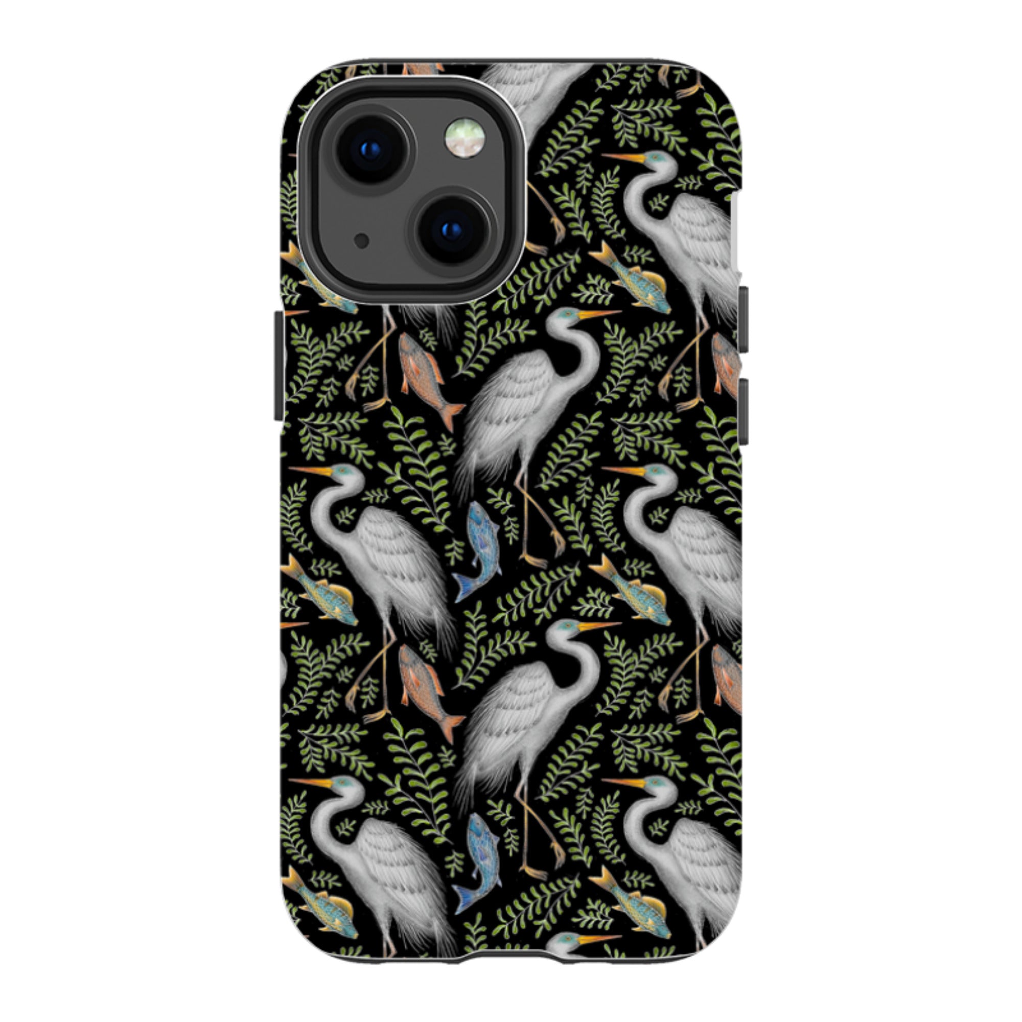 iPhone Tough Case - Egret Pattern By Catherine Rowe