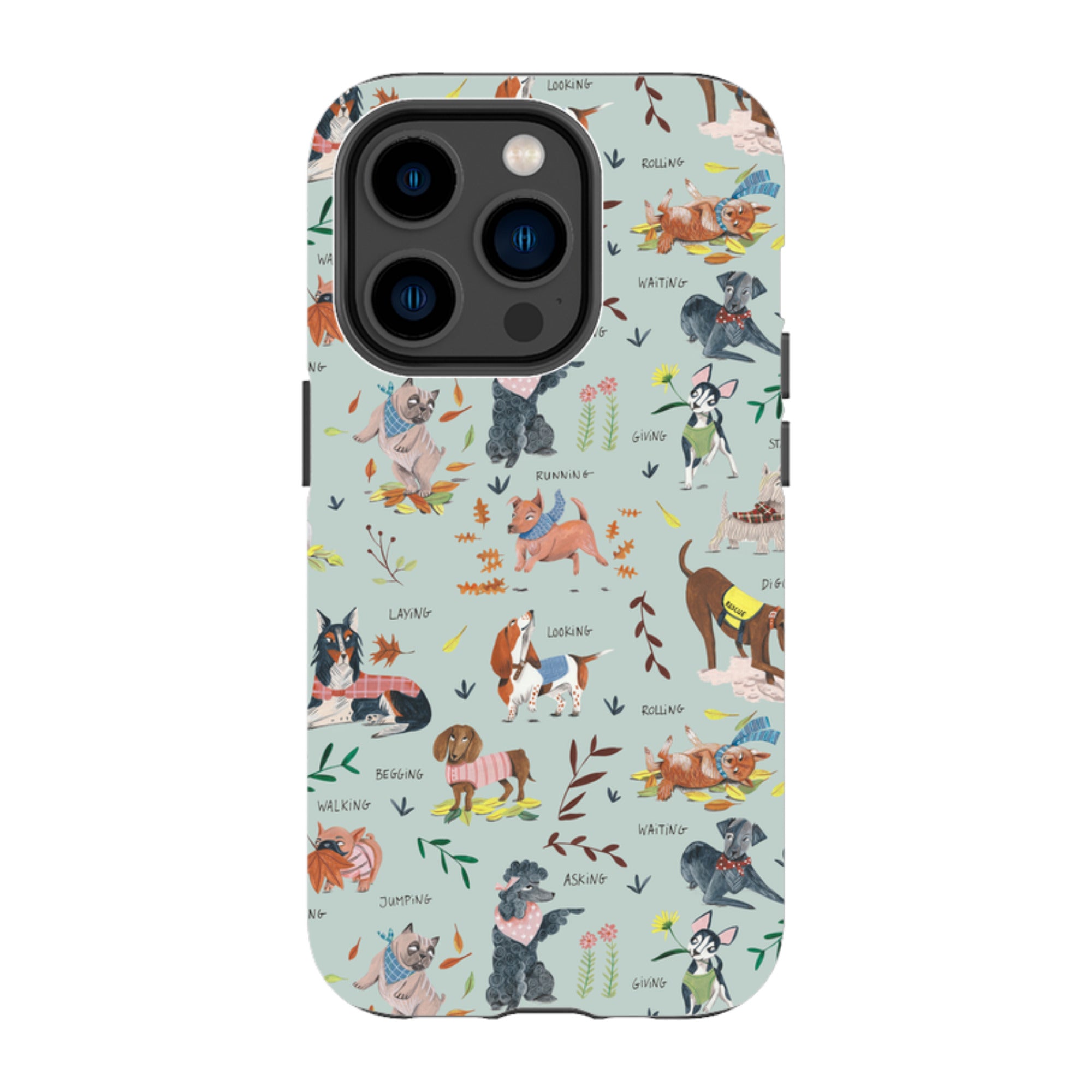iPhone Tough Case - Dog Pattern II By Caroline Bonne Muller