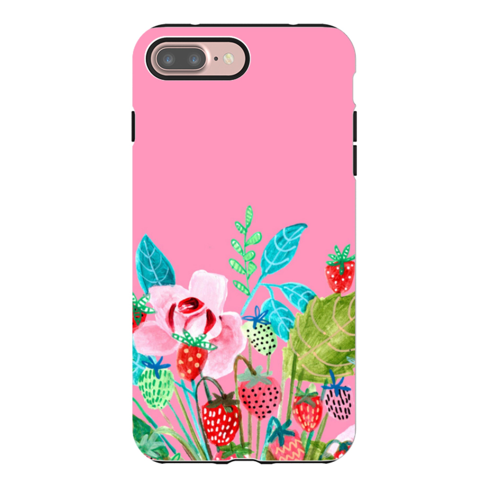 iPhone Tough Case - Pink Colour Floral By Caroline Bonne Muller