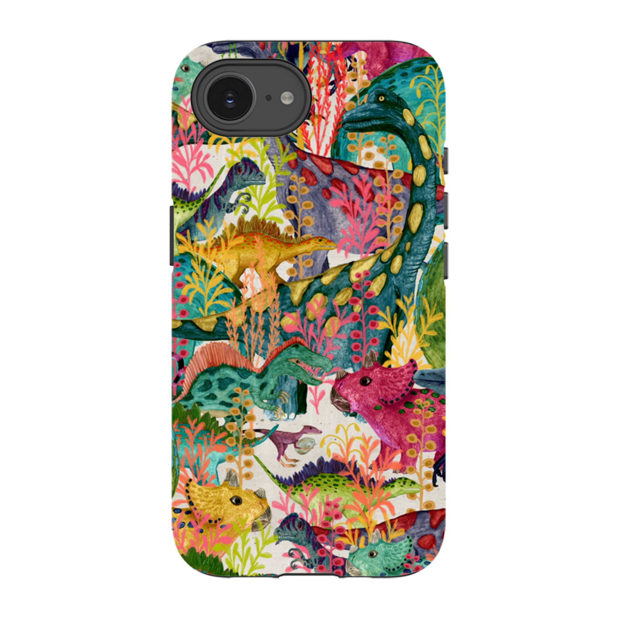 iPhone Tough Case - Dinosaur Jamboree By Katherine Quinn