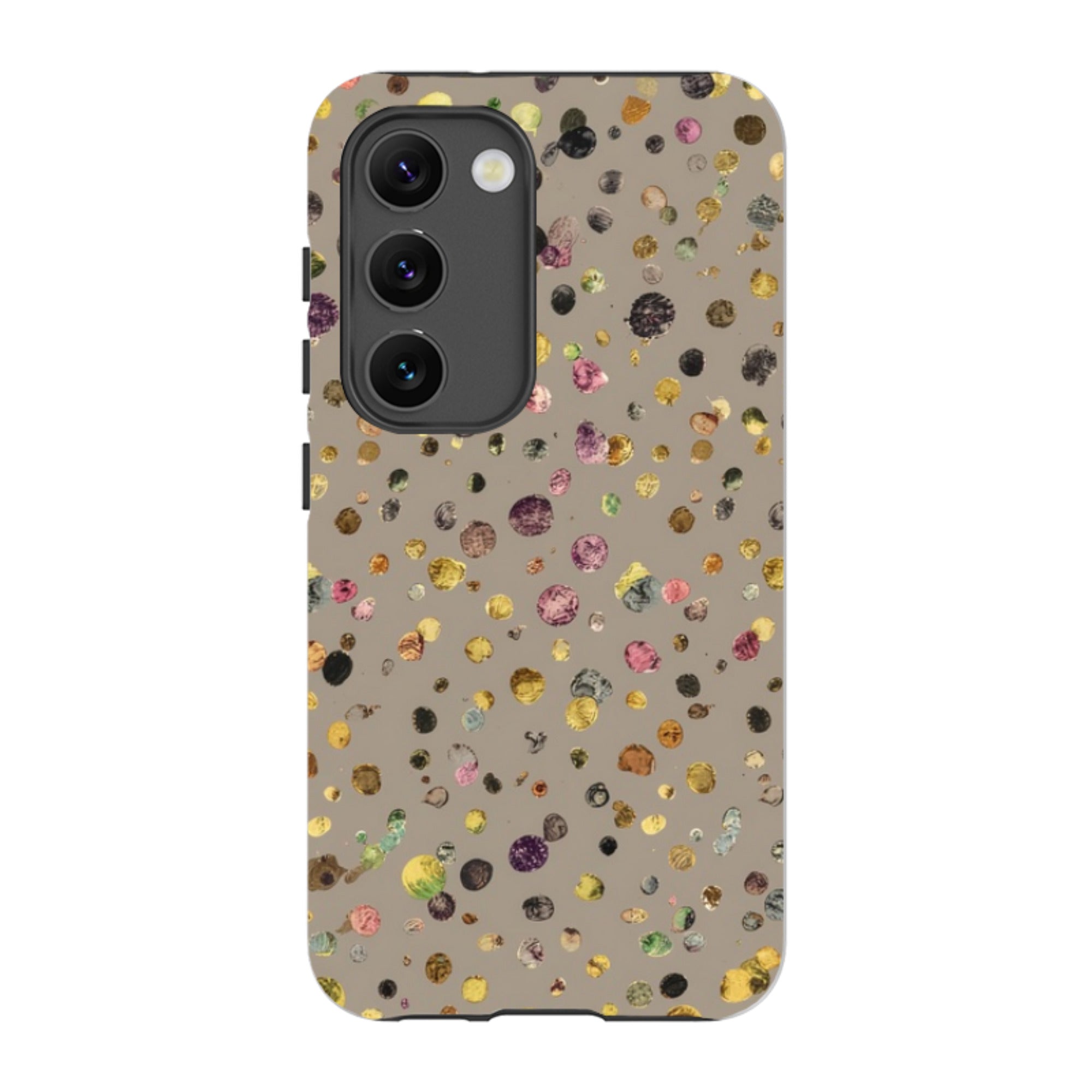 Samsung Tough  Case - Grey Polka