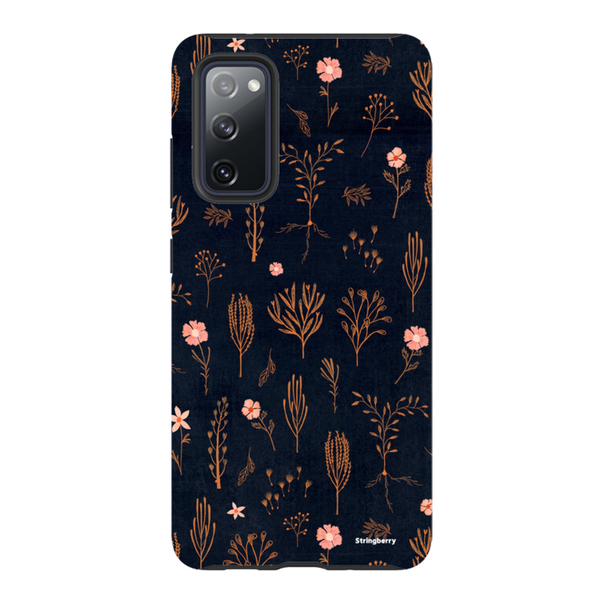 Samsung Tough Case - Floral Light Orange And Pink By Katherine Quinn