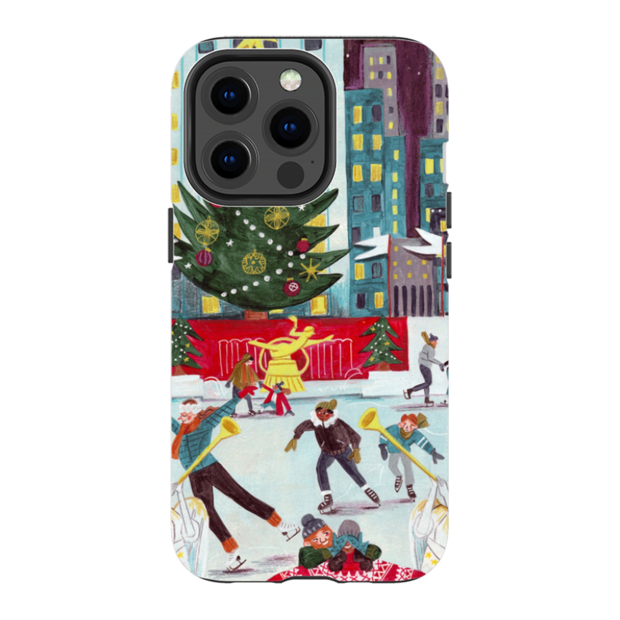 iPhone Tough Case - Xmas In New York By Caroline Bonne Muller