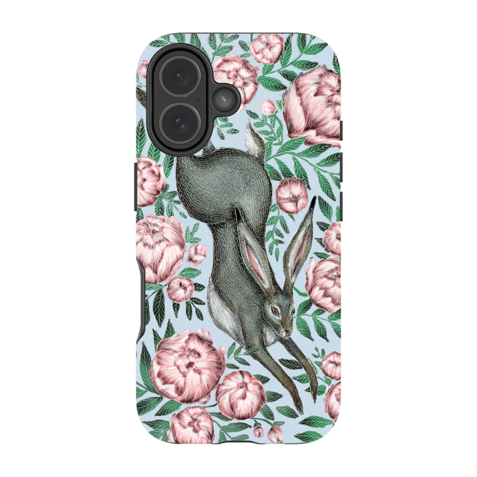 iPhone MagSafe Tough Case - Hare and Peonies By Catherine Rowe
