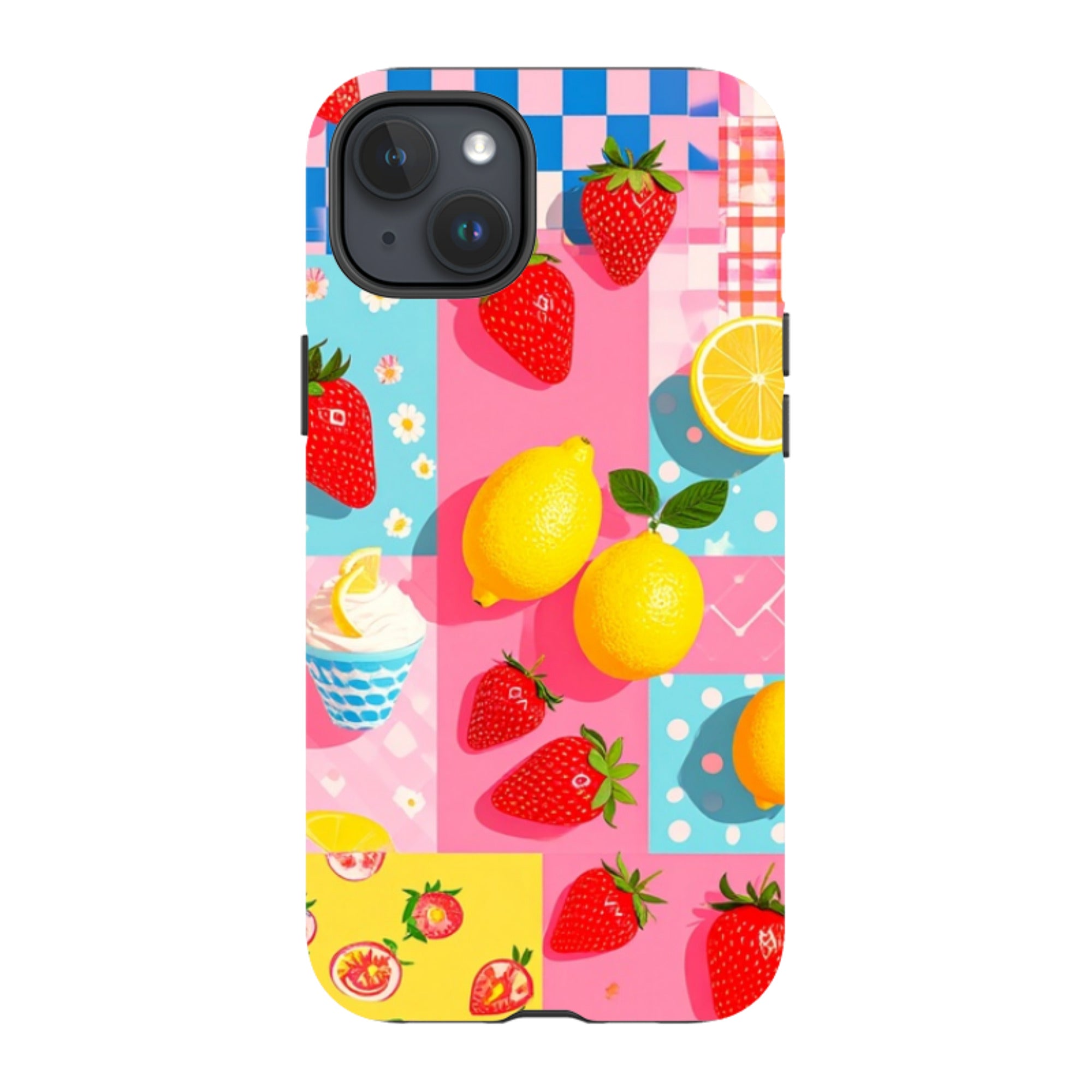 iPhone MagSafe Tough Case - Lemon Strawberry Icecream