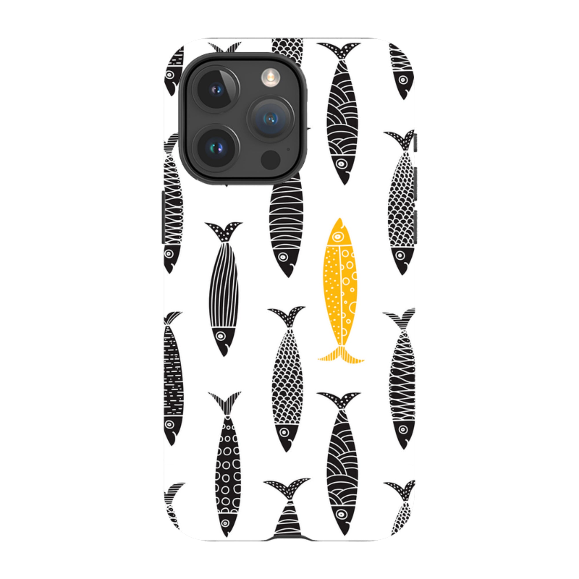iPhone Case - Black and Gold Sardines