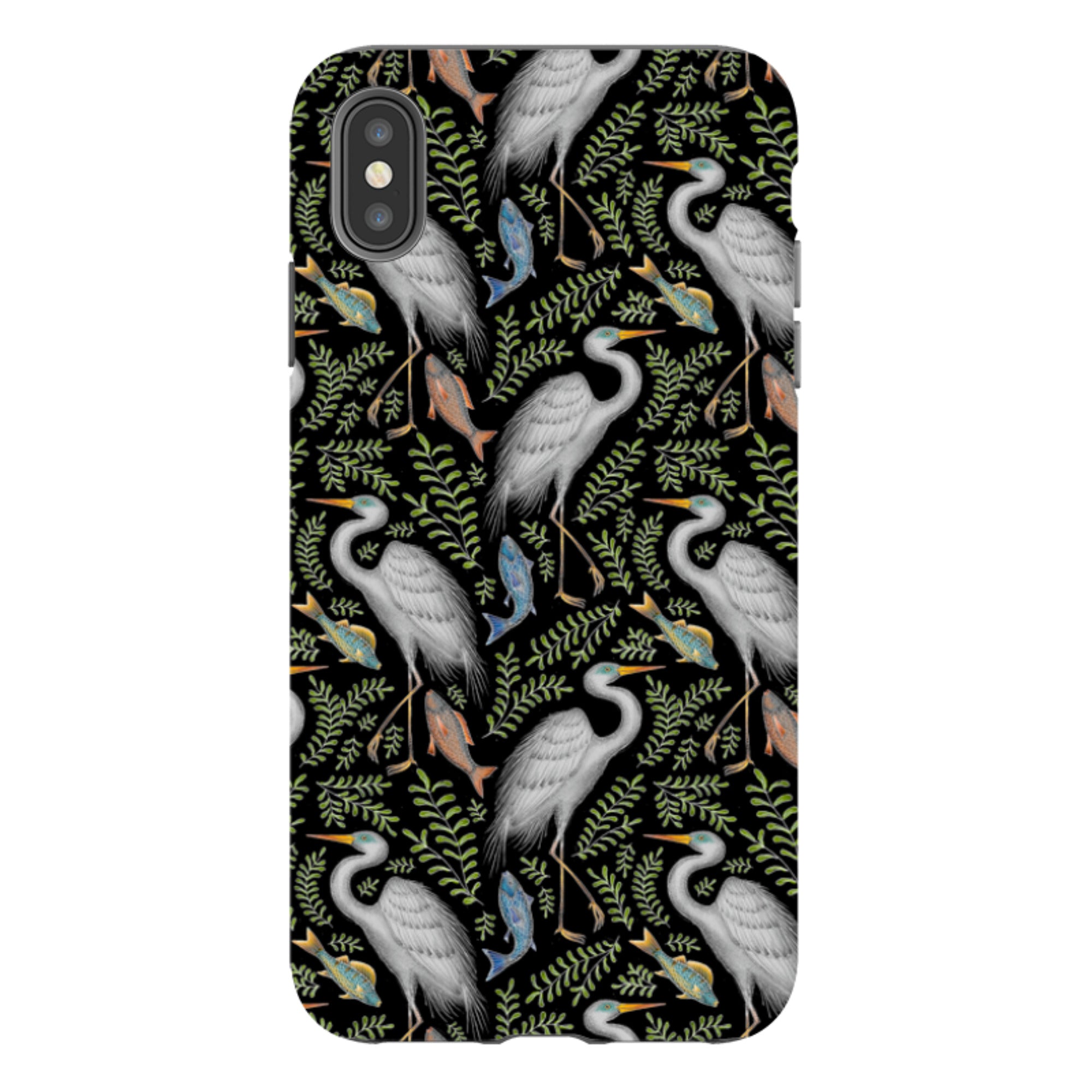 iPhone Tough Case - Egret Pattern By Catherine Rowe