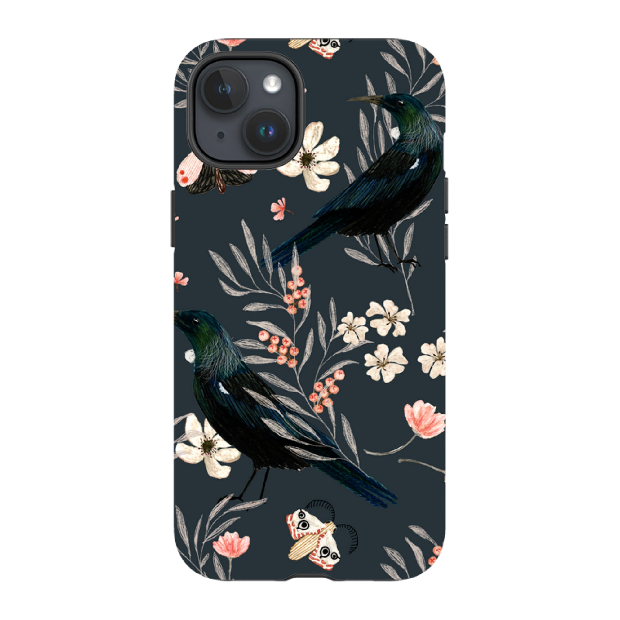 iPhone MagSafe Tough Case - Moths and Tuis By Katherine Quinn
