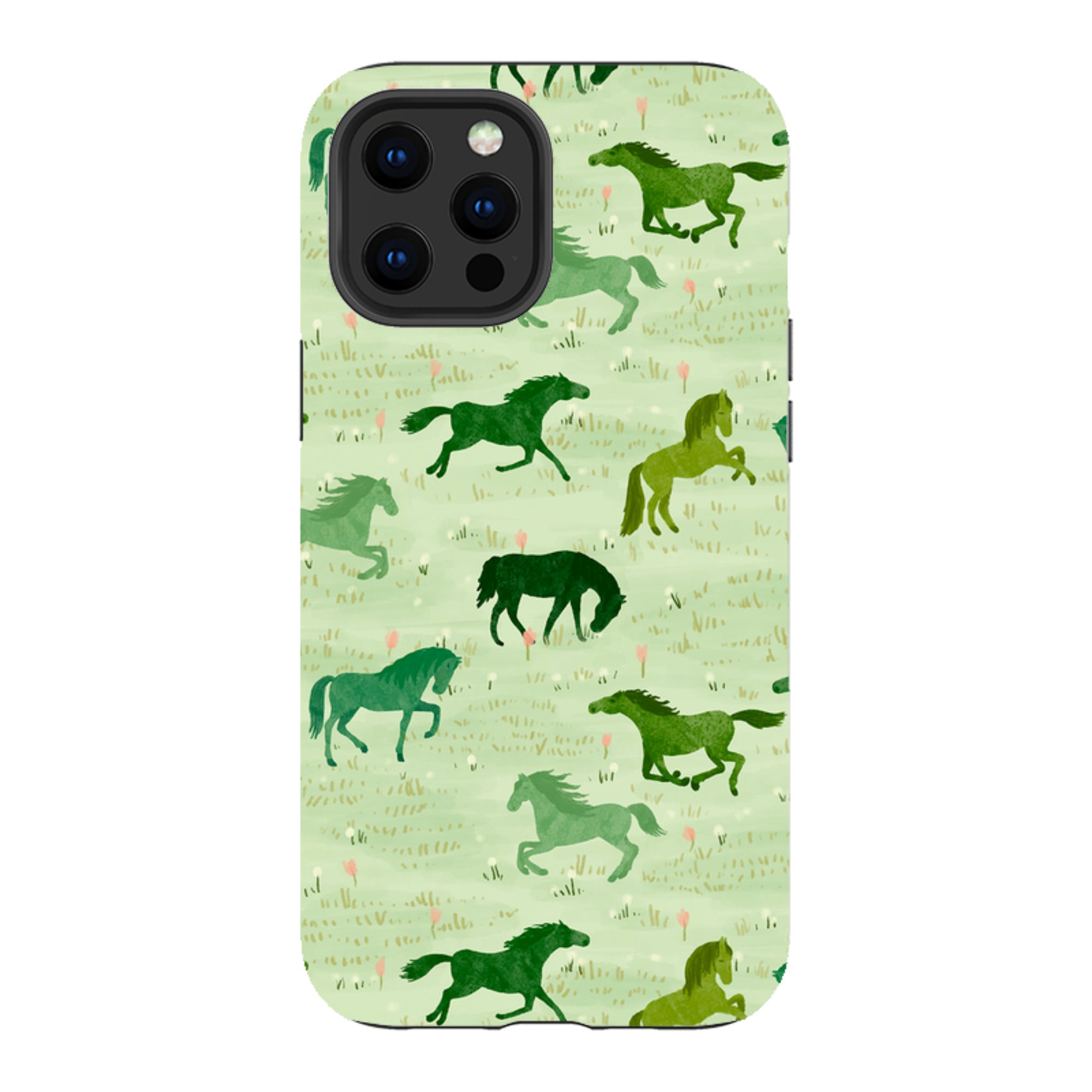 iPhone Tough Case - Wild Horses Meadow By Katherine Quinn