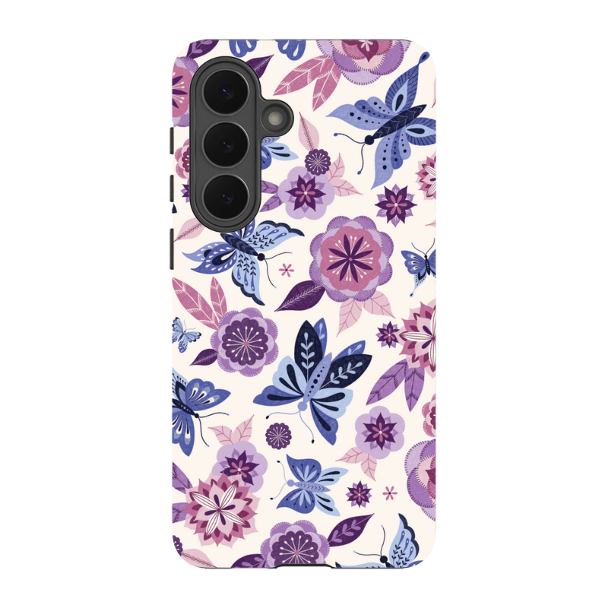 Samsung Tough Case - Butterfly Blooms Ivory By Jenny Zemanek