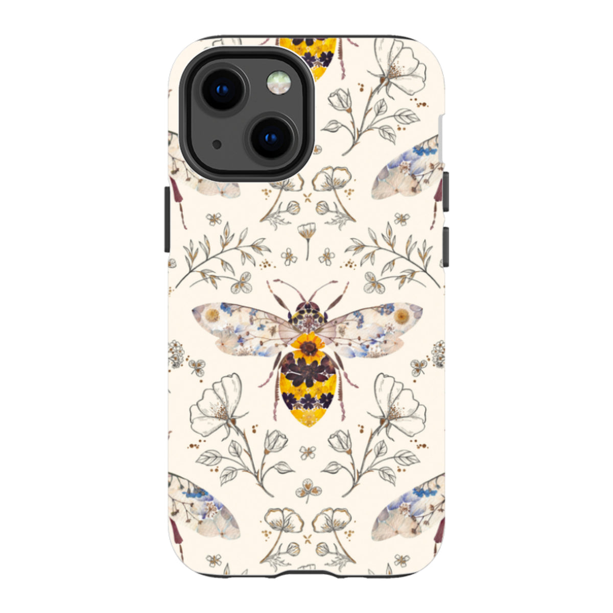 iPhone Tough Case - Alabaster Bumble Bee By Helen Ahpornsiri