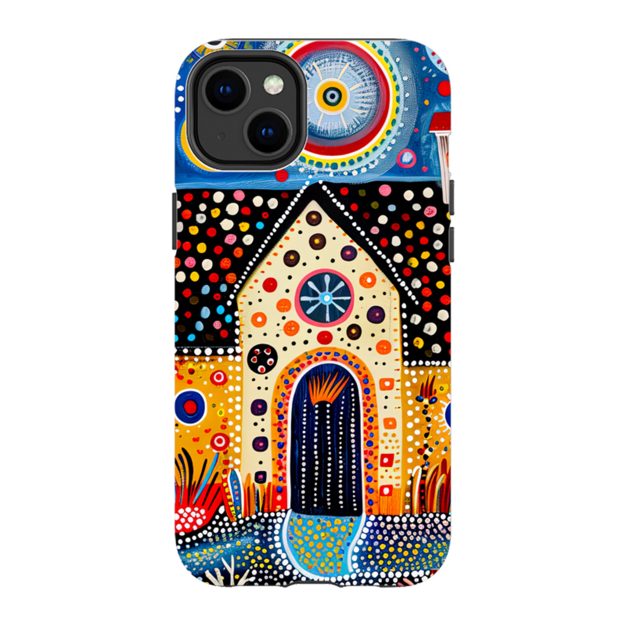 iPhone Case - Folk Art House IX