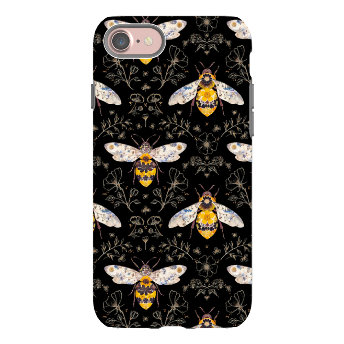 iPhone Tough Case - Midnight Bumble Bee Multi By Helen Ahpornsiri