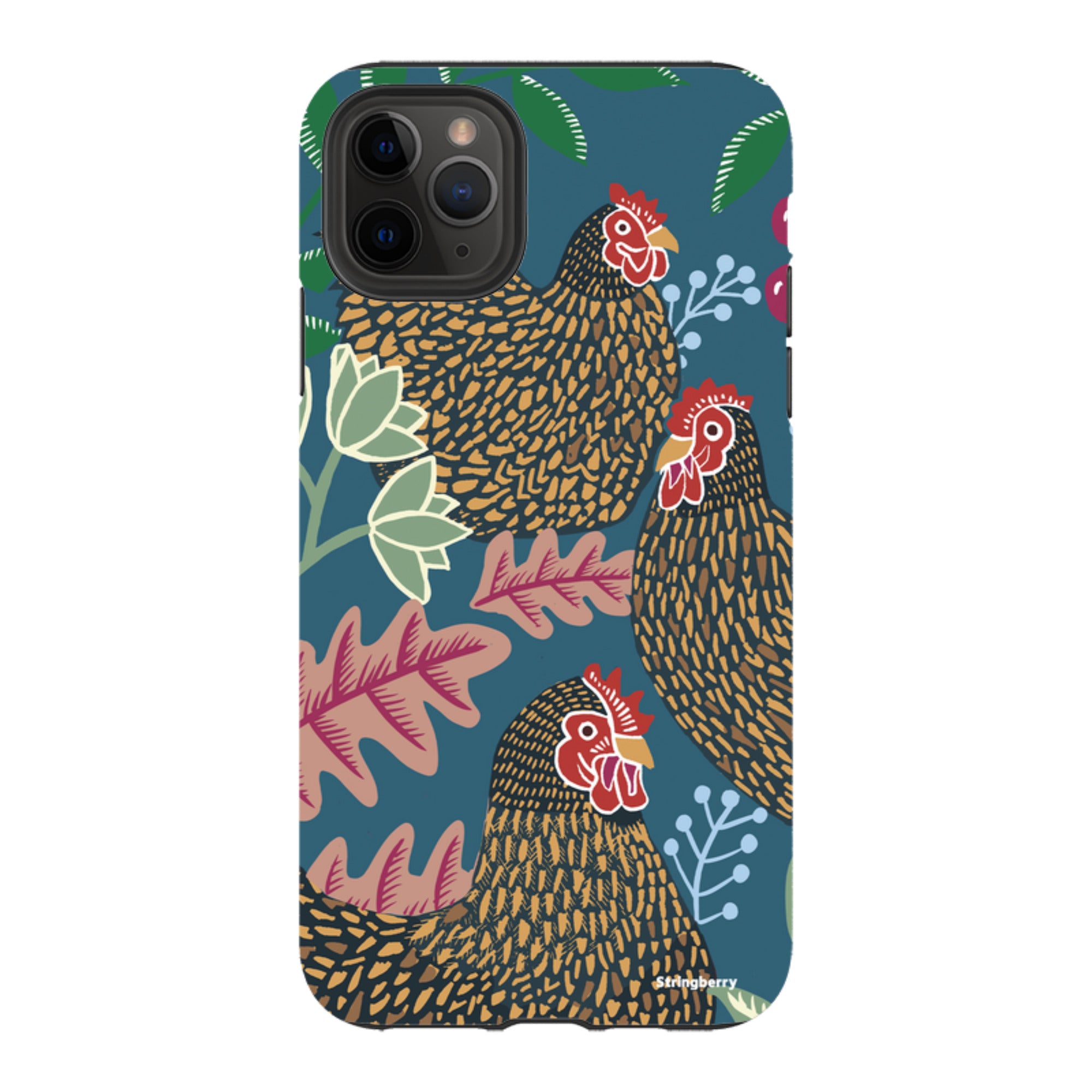 iPhone Tough Case - Three French Hens By Kate Heiss