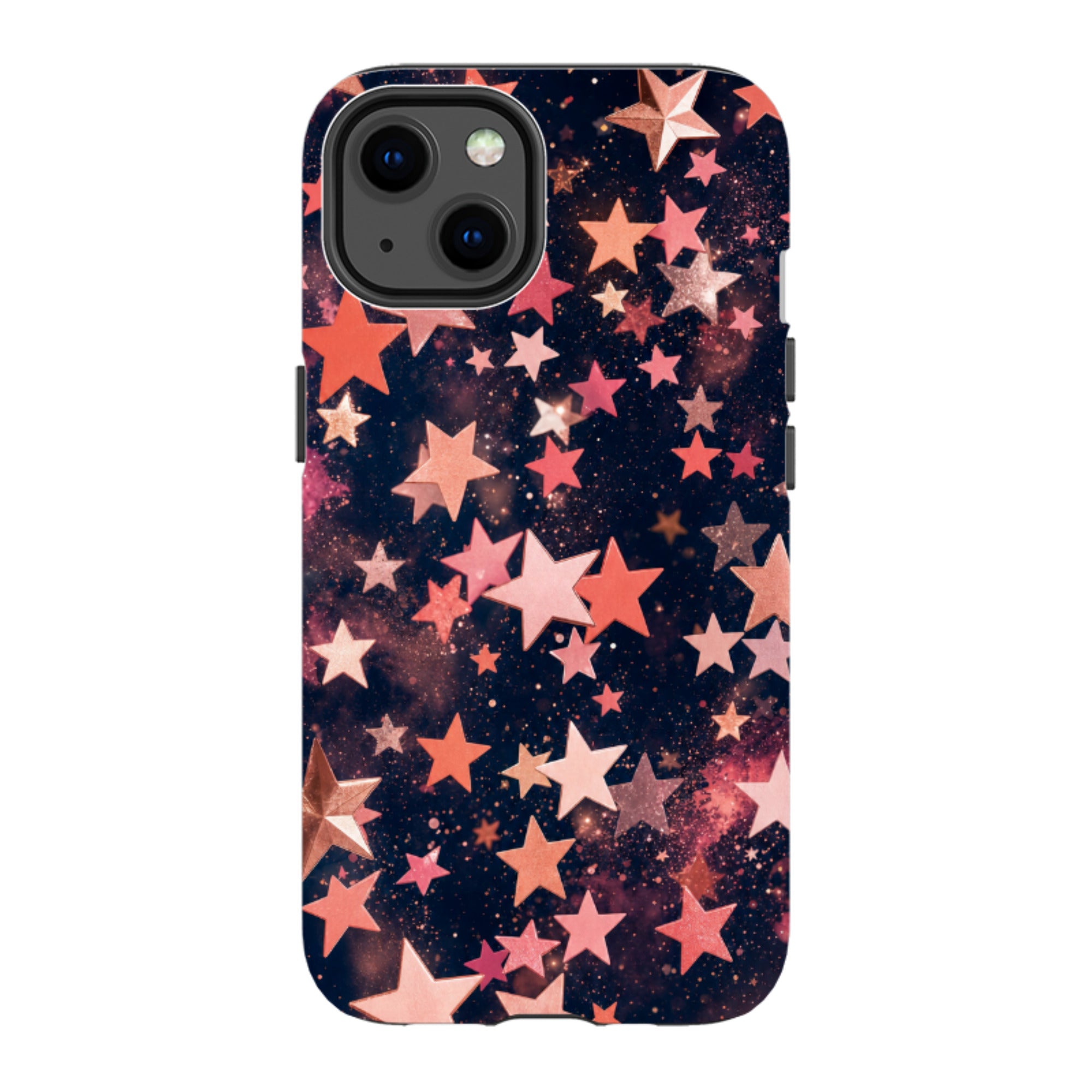 iPhone Tough Case - Rose Gold Galaxy Star