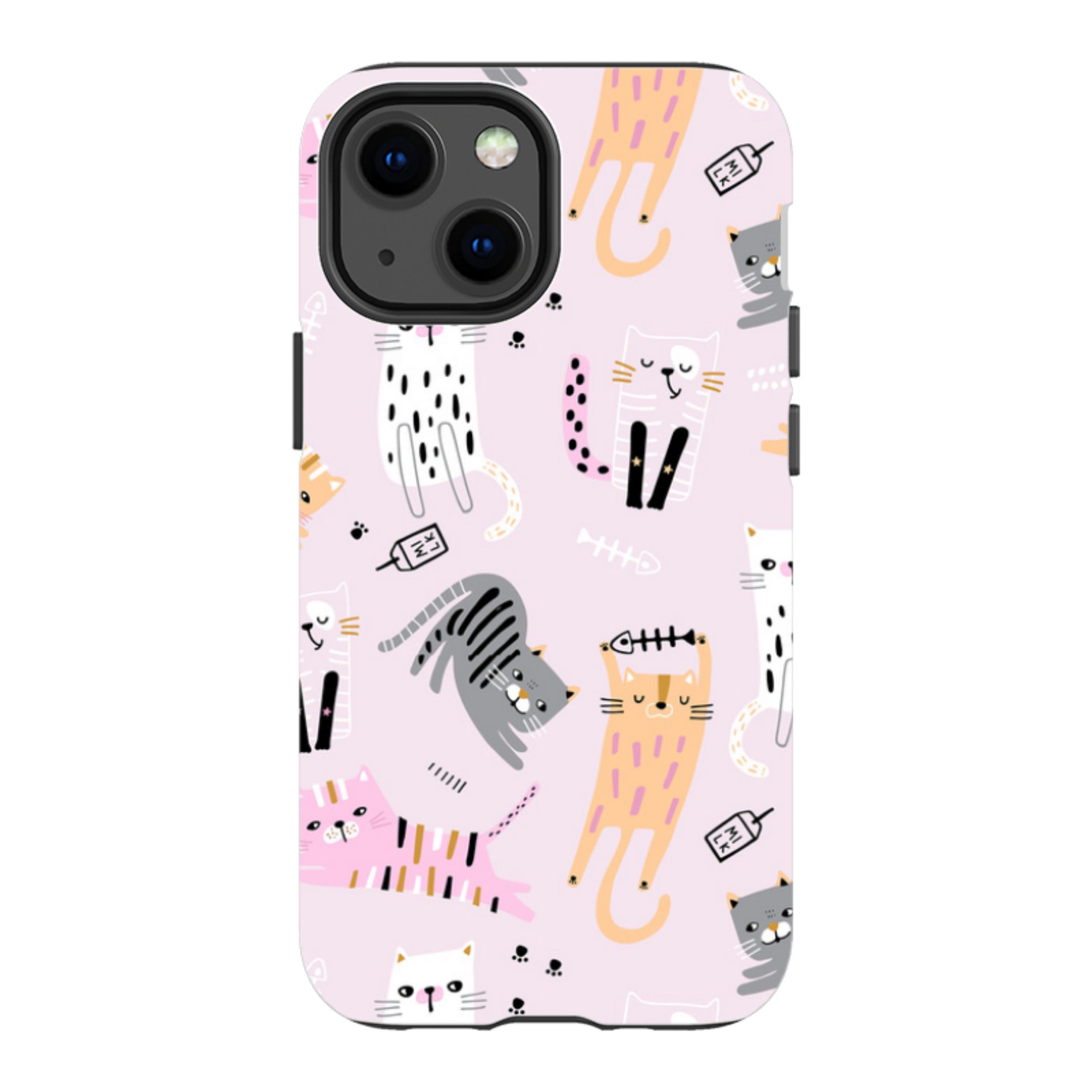 iPhone Tough Case - Cat And Bone Pink