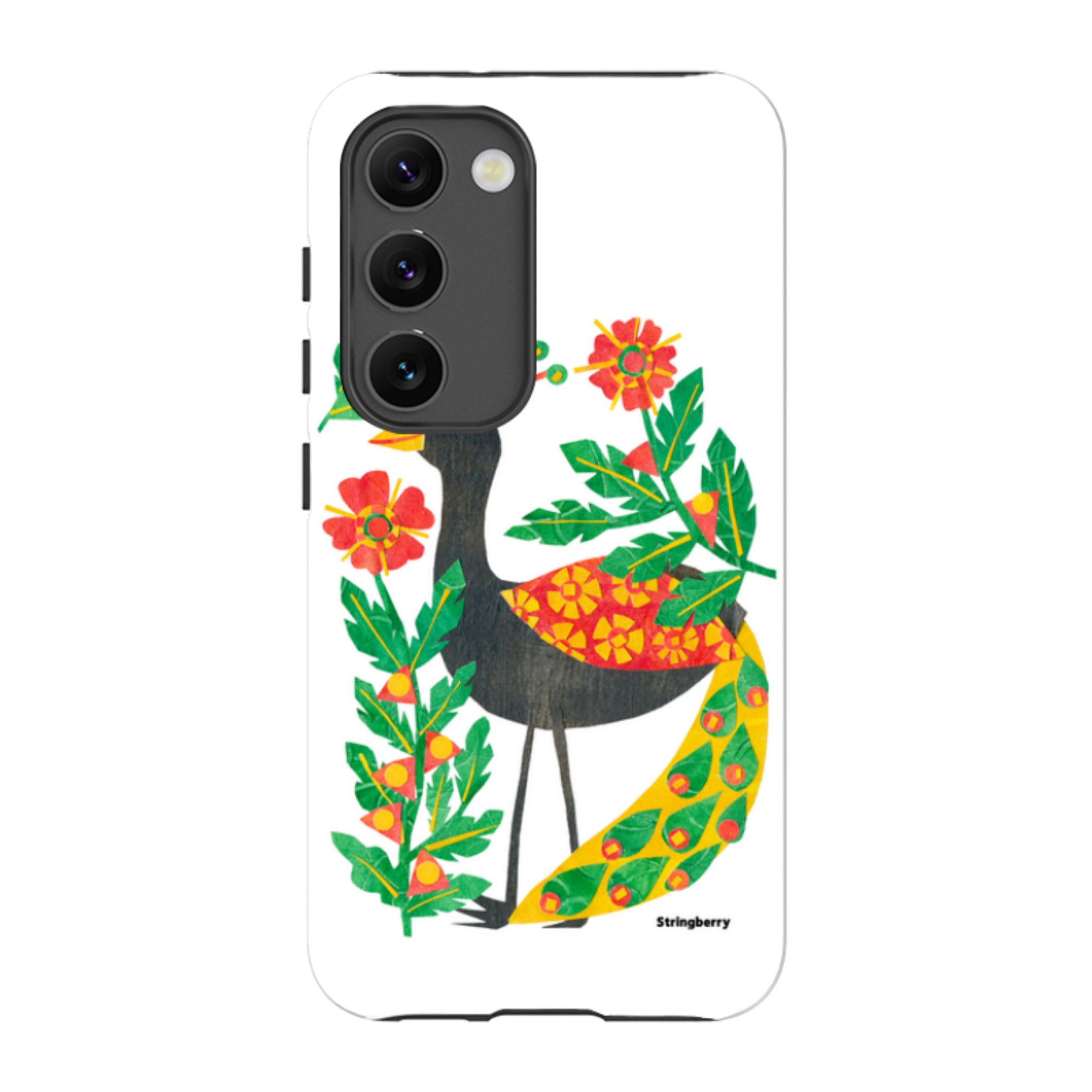 Samsung Tough Case - Folk Floral Peahen By Tracey English