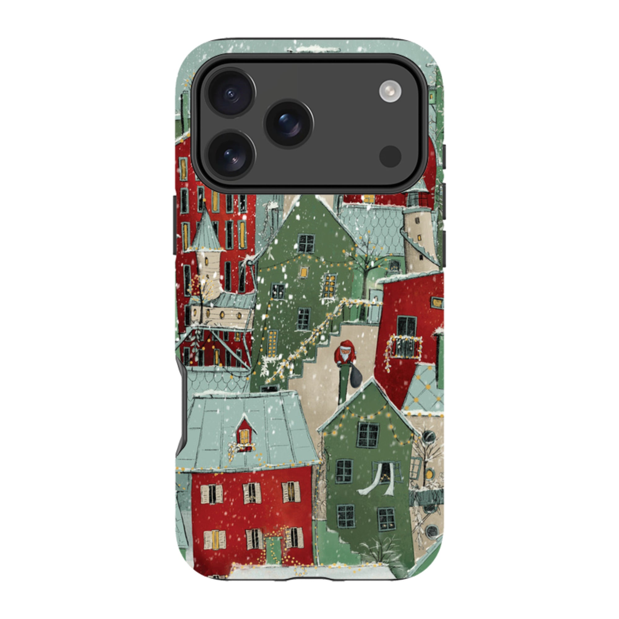 iPhone MagSafe Tough Case - City Winkles Red By Maja Lindberg