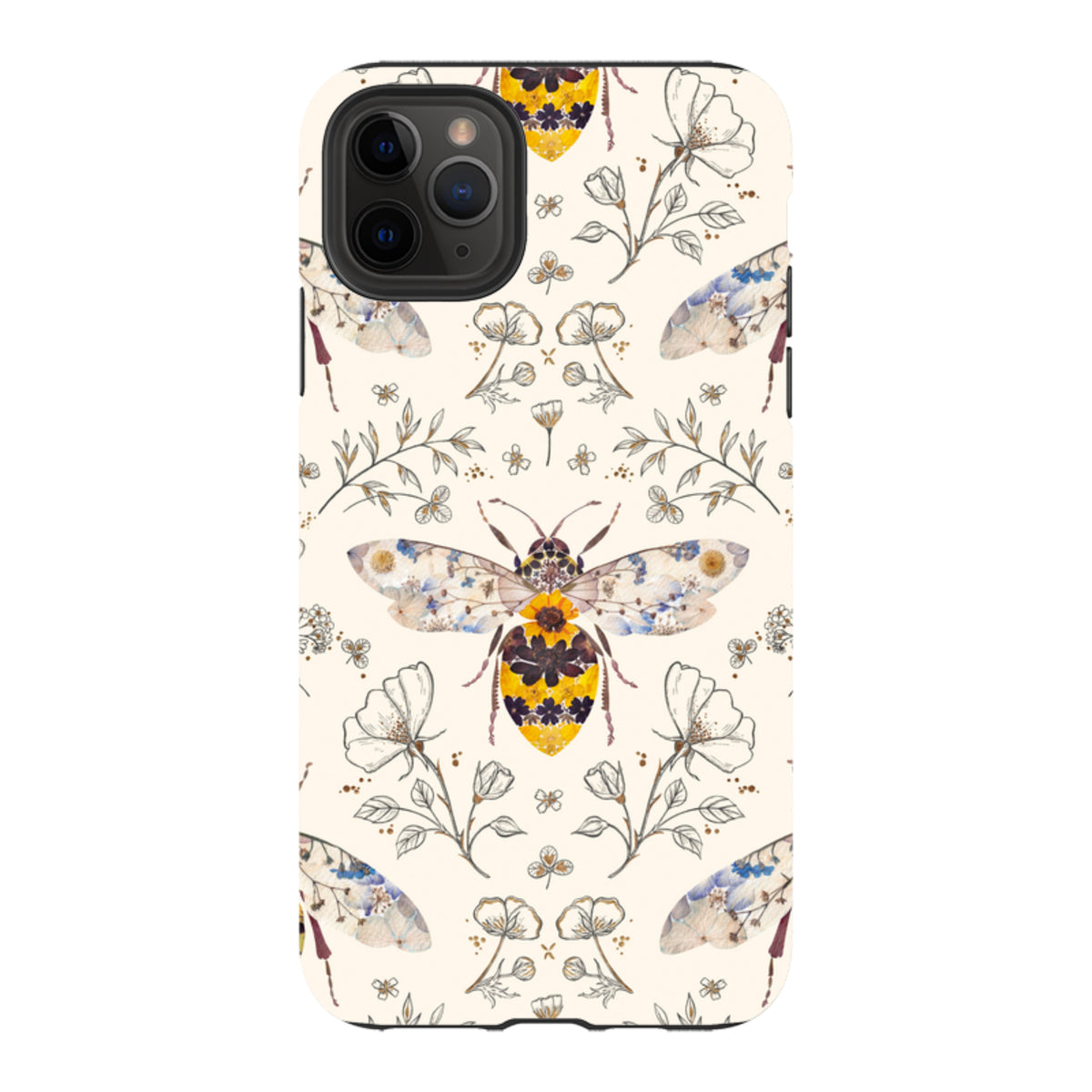 iPhone Tough Case - Alabaster Bumble Bee By Helen Ahpornsiri