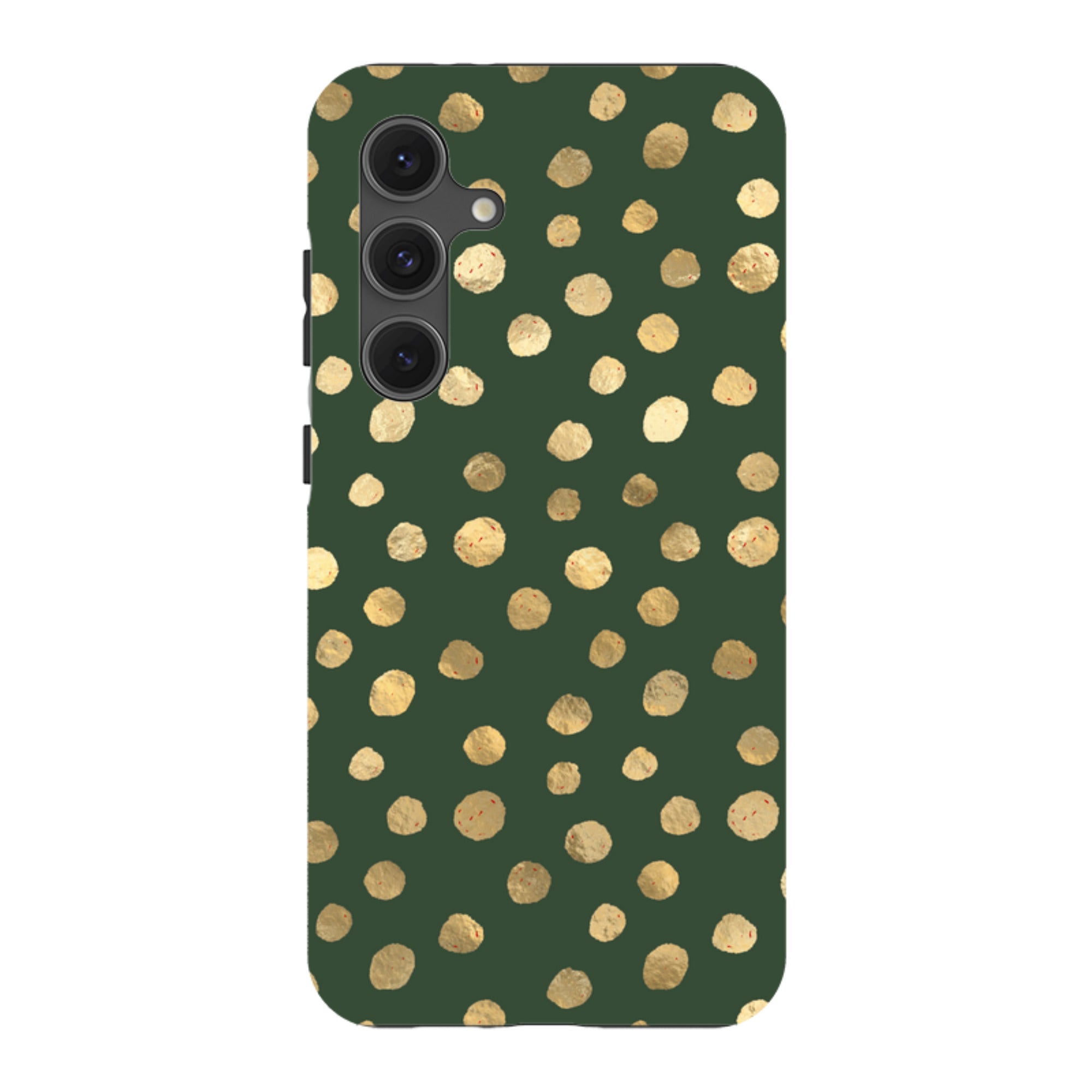 Samsung Tough Case - Green and Gold Dots