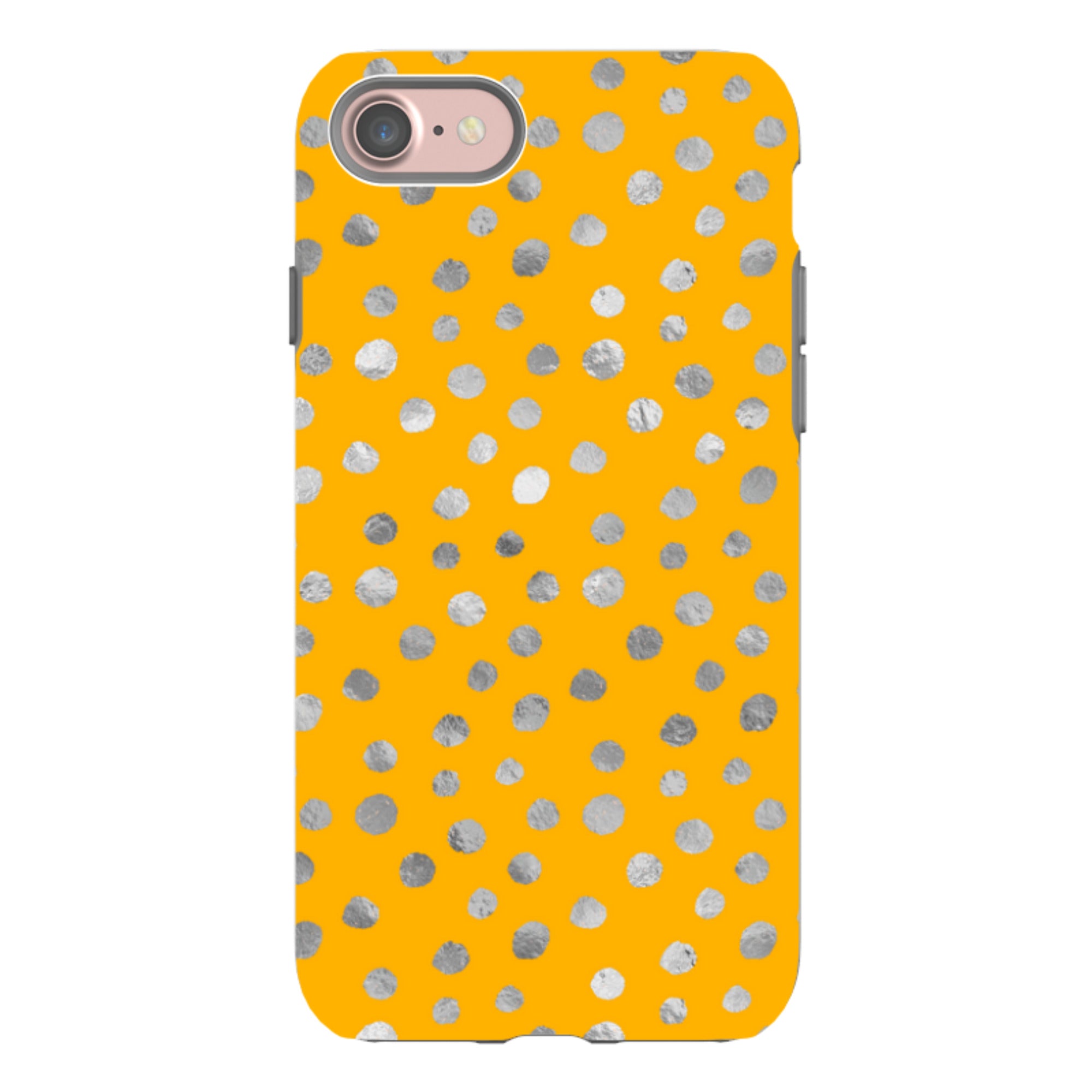 iPhone Tough Case - Honey and Silver Dots