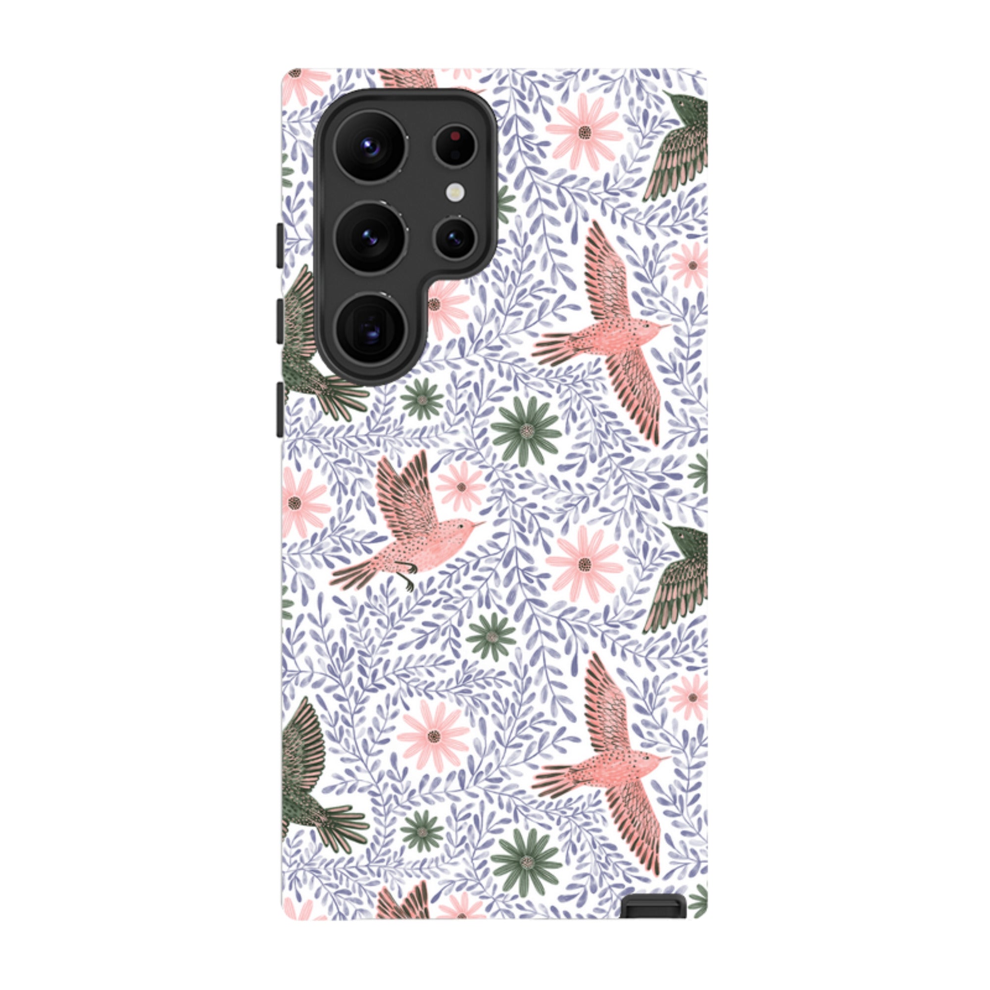 Samsung Tough Case - Bird Pattern Blue By Lee Foster Wilson