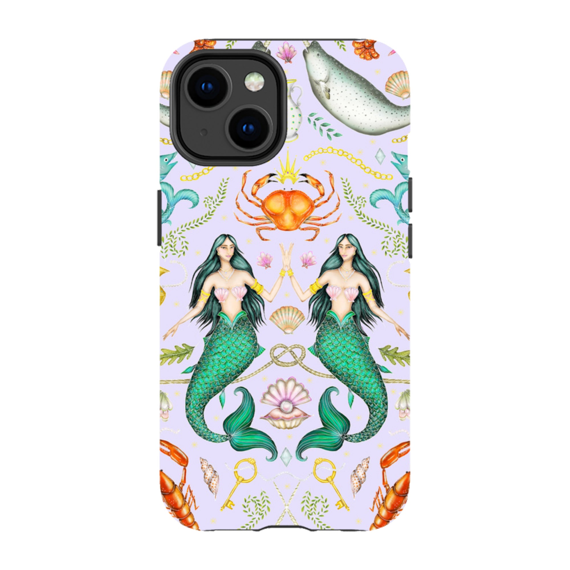 iPhone MagSafe Tough Case - Tritons Treasure Lilac By Catherine Rowe