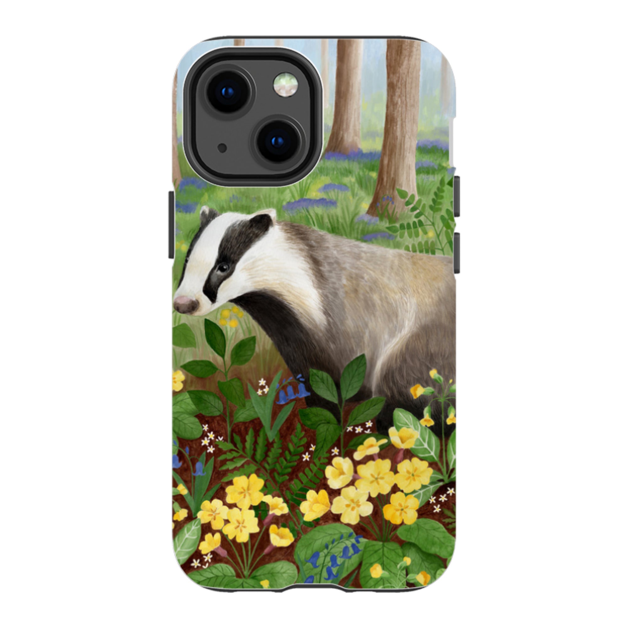 iPhone Tough Case - Bluebell Badger By Bex Parkin