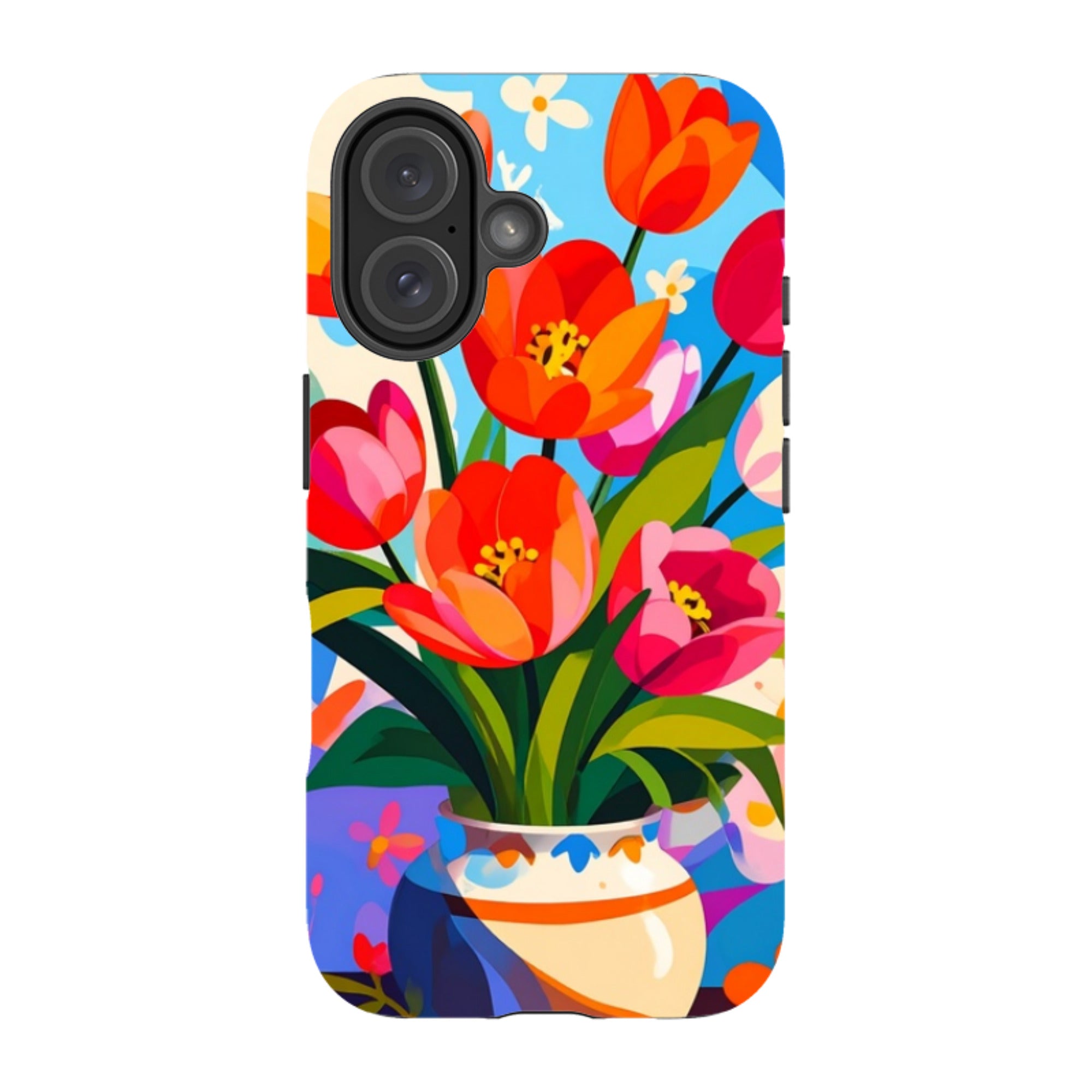 iPhone MagSafe Tough Case - Tulip Pot Floral
