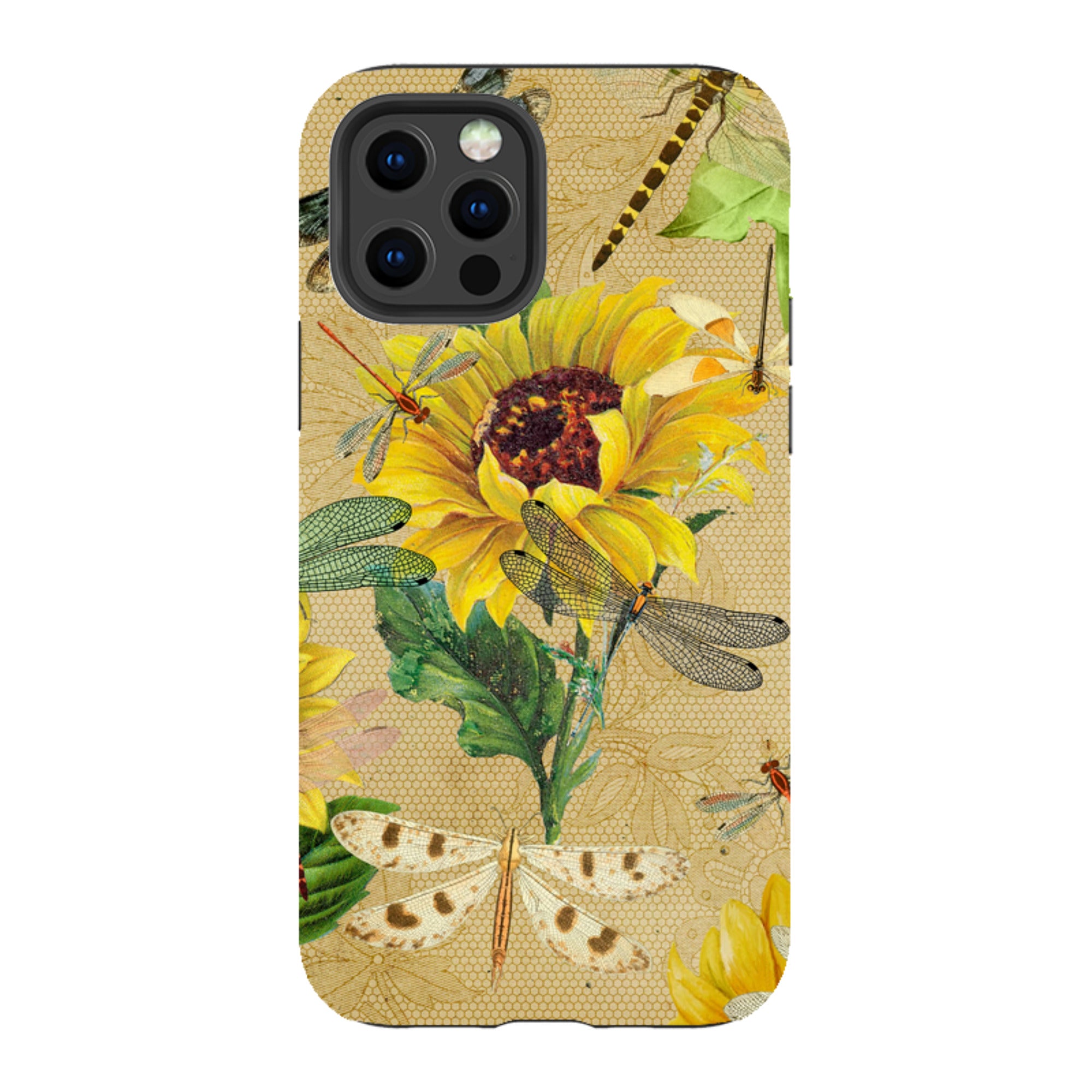 iPhone Tough Case - Dragonflies And Sunflowers