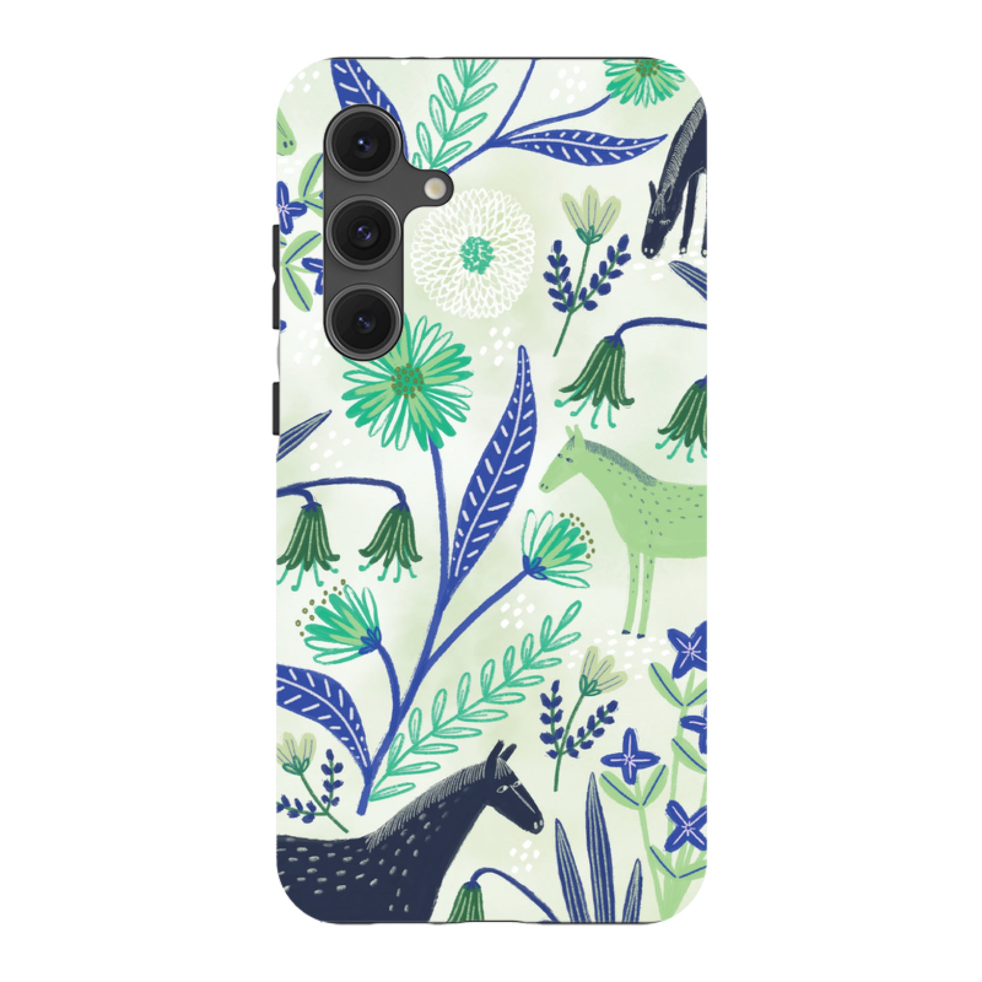 Samsung Tough Case - Wild Ponies Green By Lee Foster Wilson