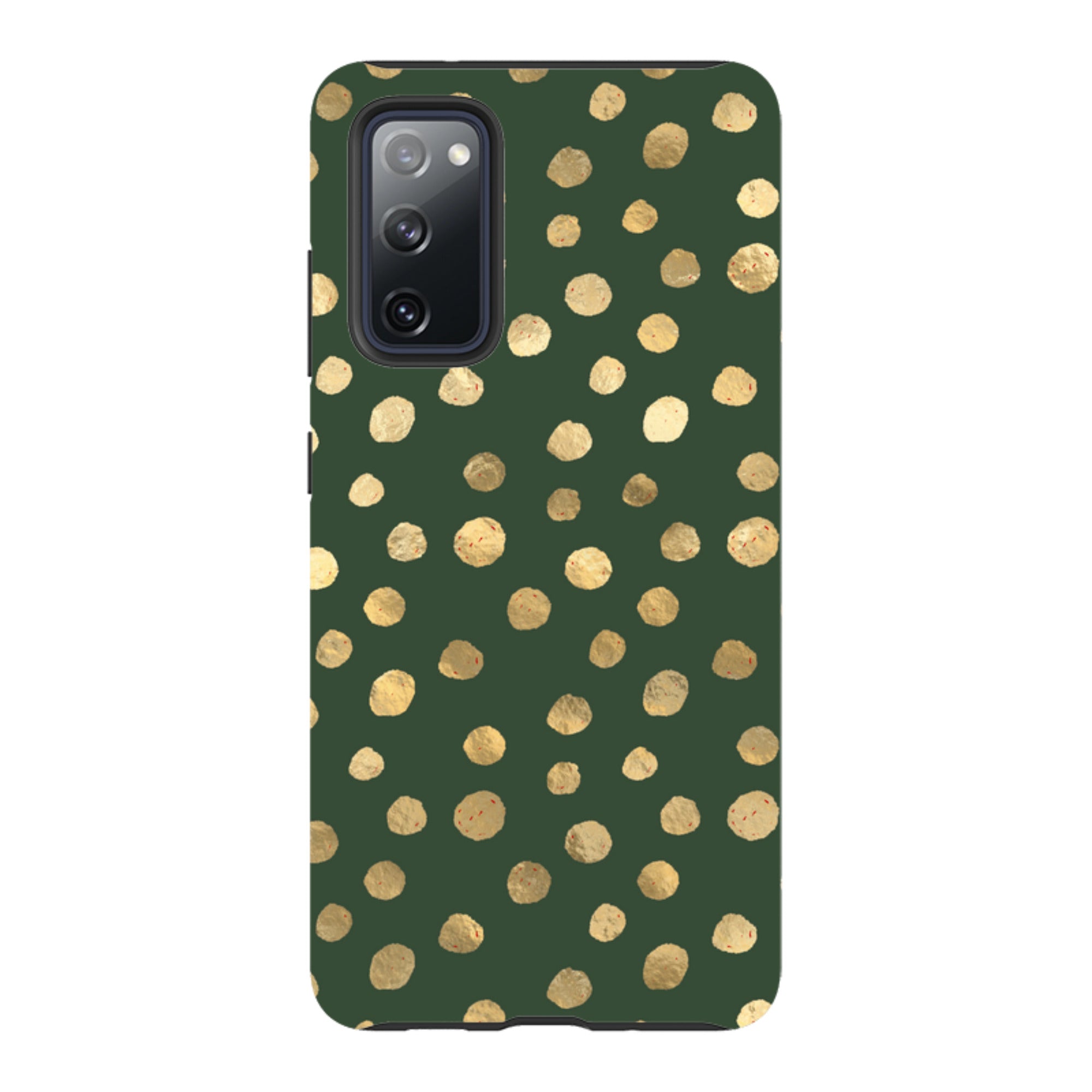 Samsung Tough Case - Green and Gold Dots