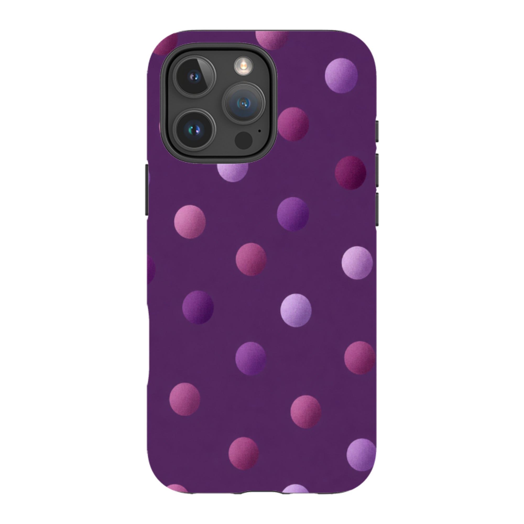 iPhone MagSafe Tough Case - Purple Polka Dot