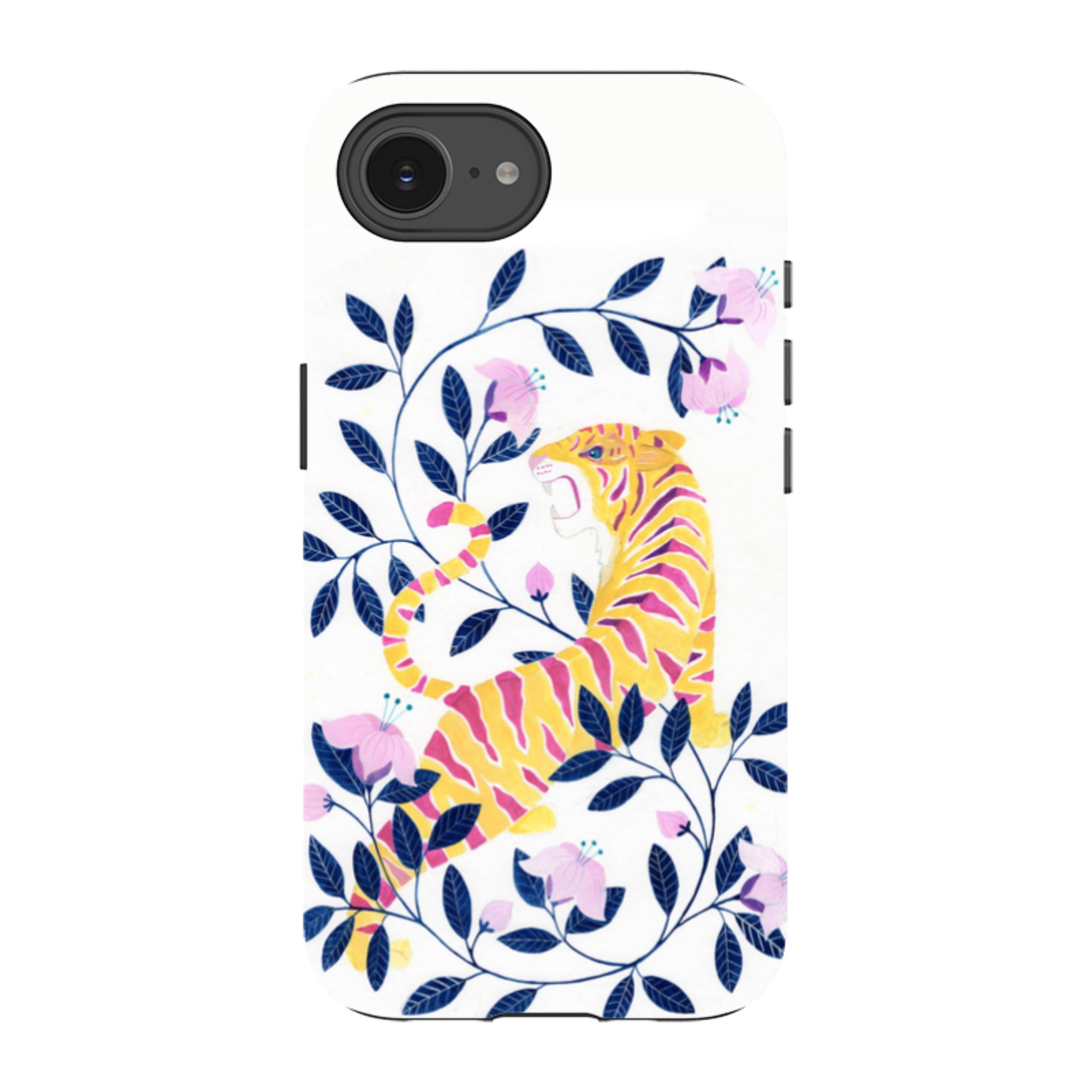 iPhone Tough Case - Yellow Tiger By Bex Parkin