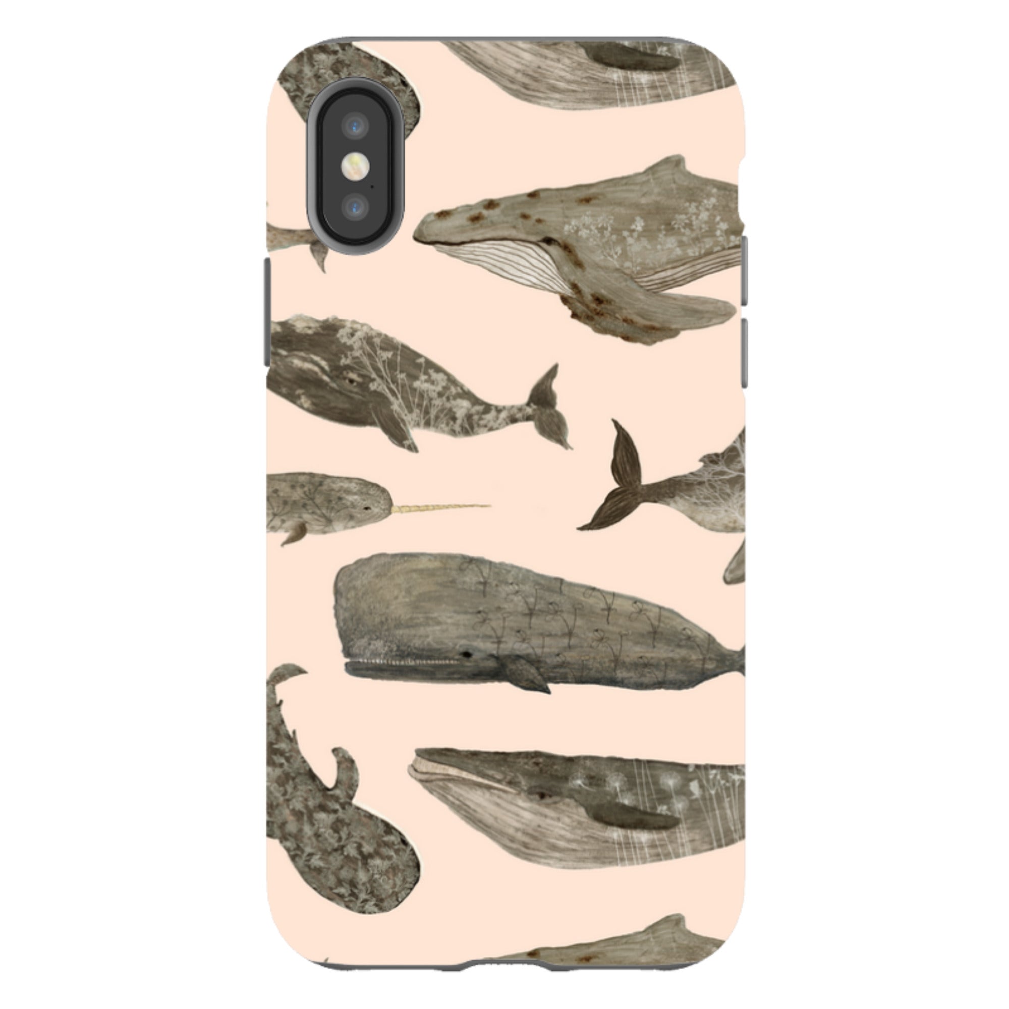 iPhone Tough Case - Wild Flower Whales II By Katherine Quinn